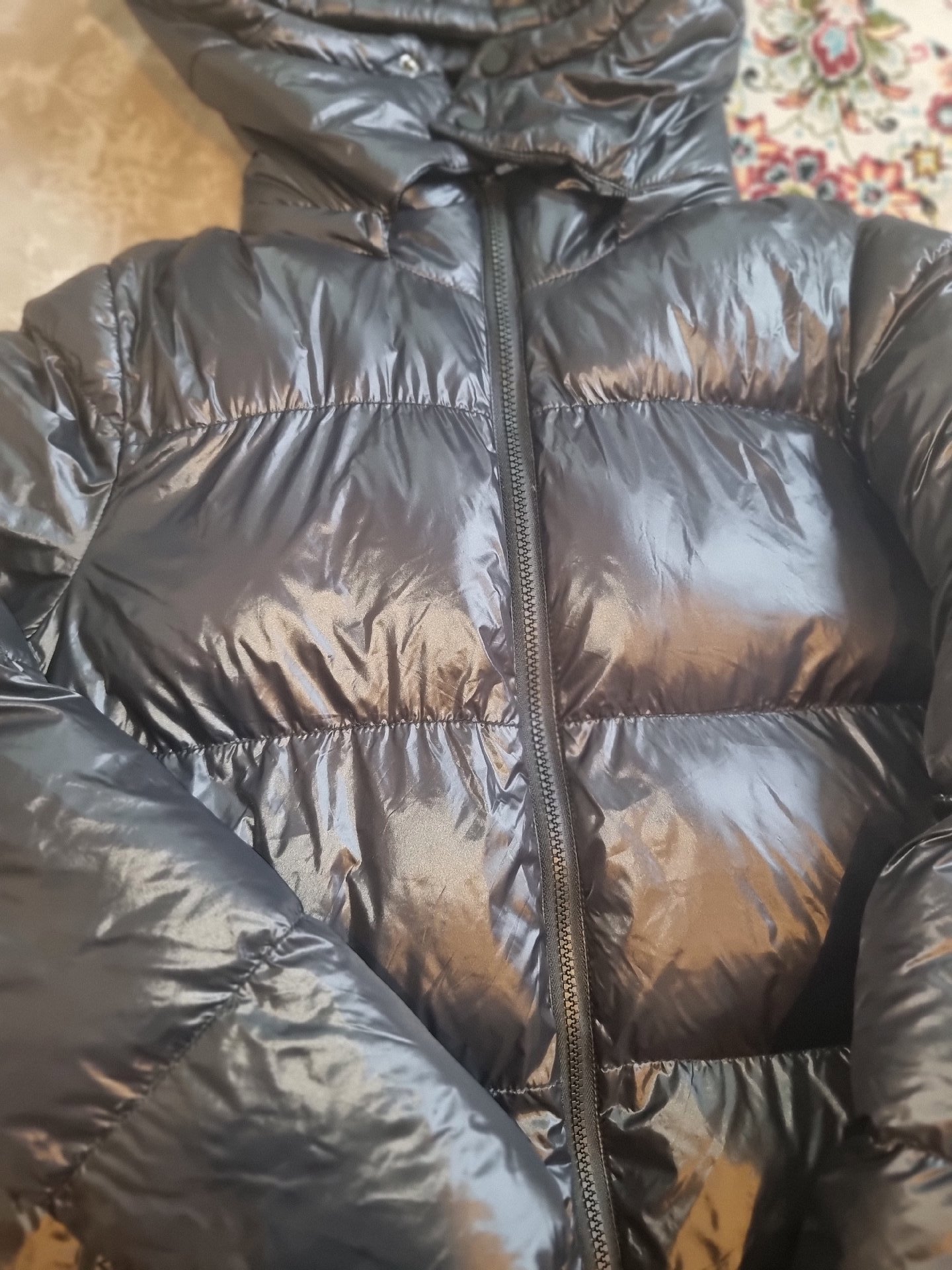 Moncler Black Puffer Jacket with Hood, Moncler, L, Excellent condition — preloved on SilentSale®