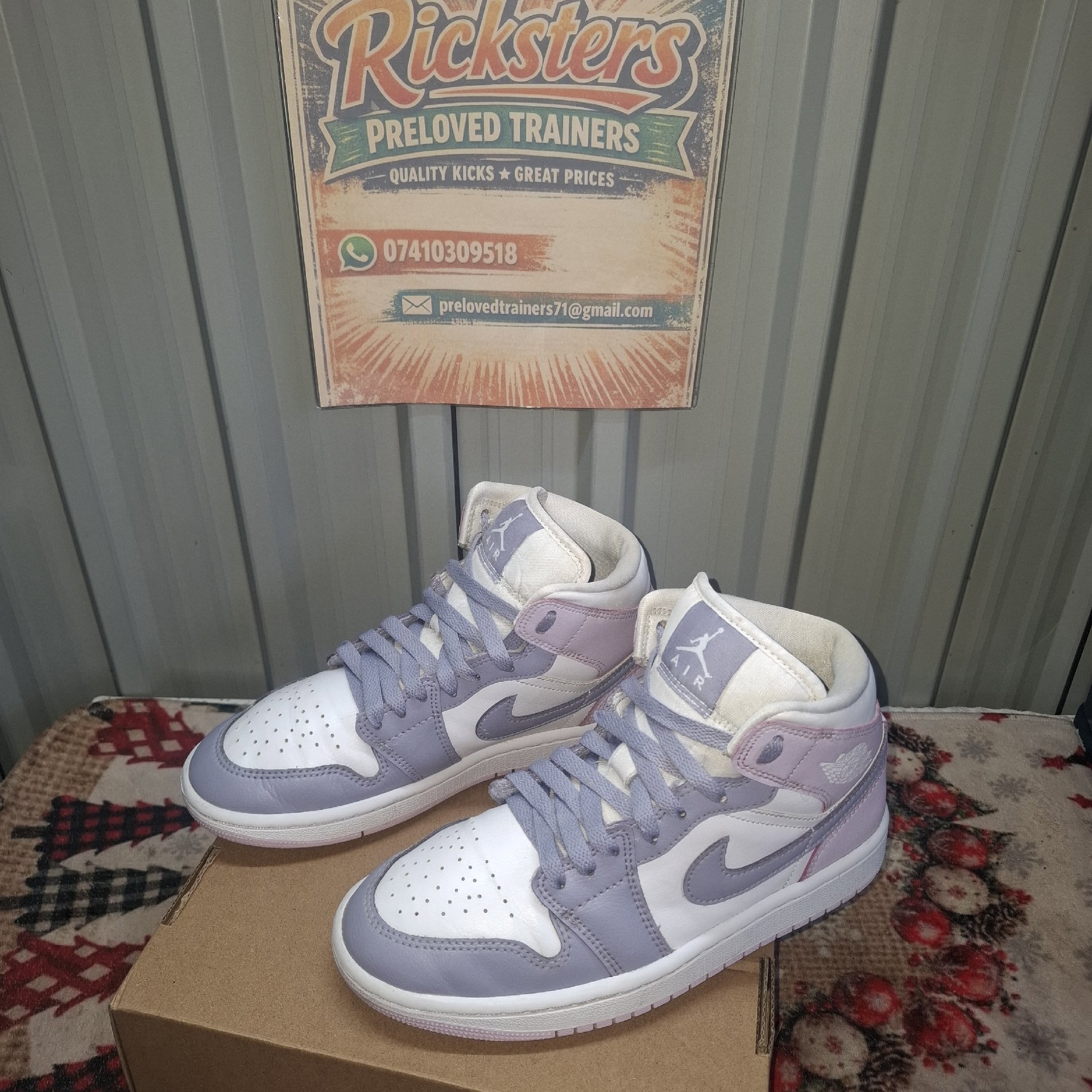 Air Jordan 1 Mid White and Grey Trainers – UK 4, Nike, 4, Excellent condition — preloved on SilentSale®