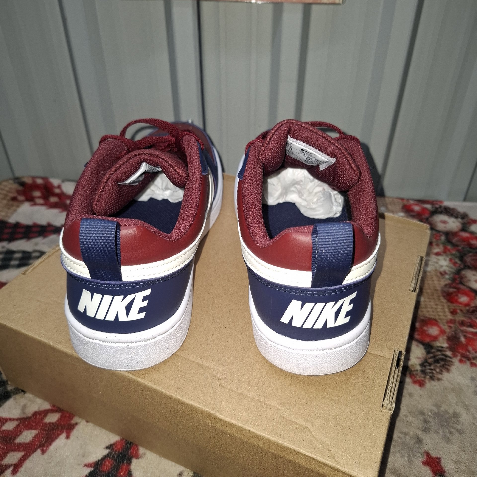 Nike Burgundy and Navy Trainers, Nike, 5, Excellent condition — preloved on SilentSale®