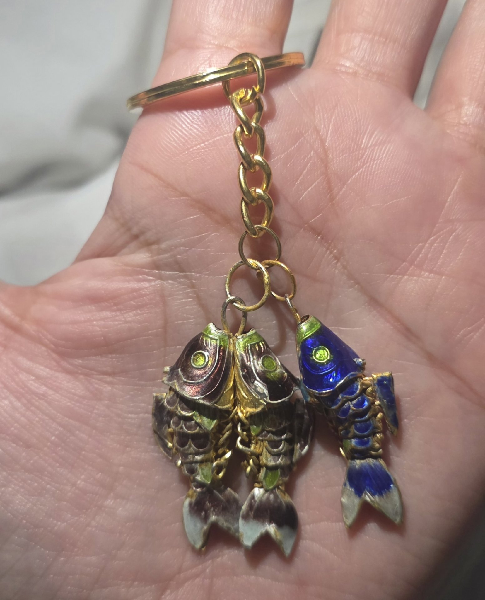 Cloisonné Enamel Koi / Goldfish Keychain , Unbranded, One Size, New condition — preloved on SilentSale®