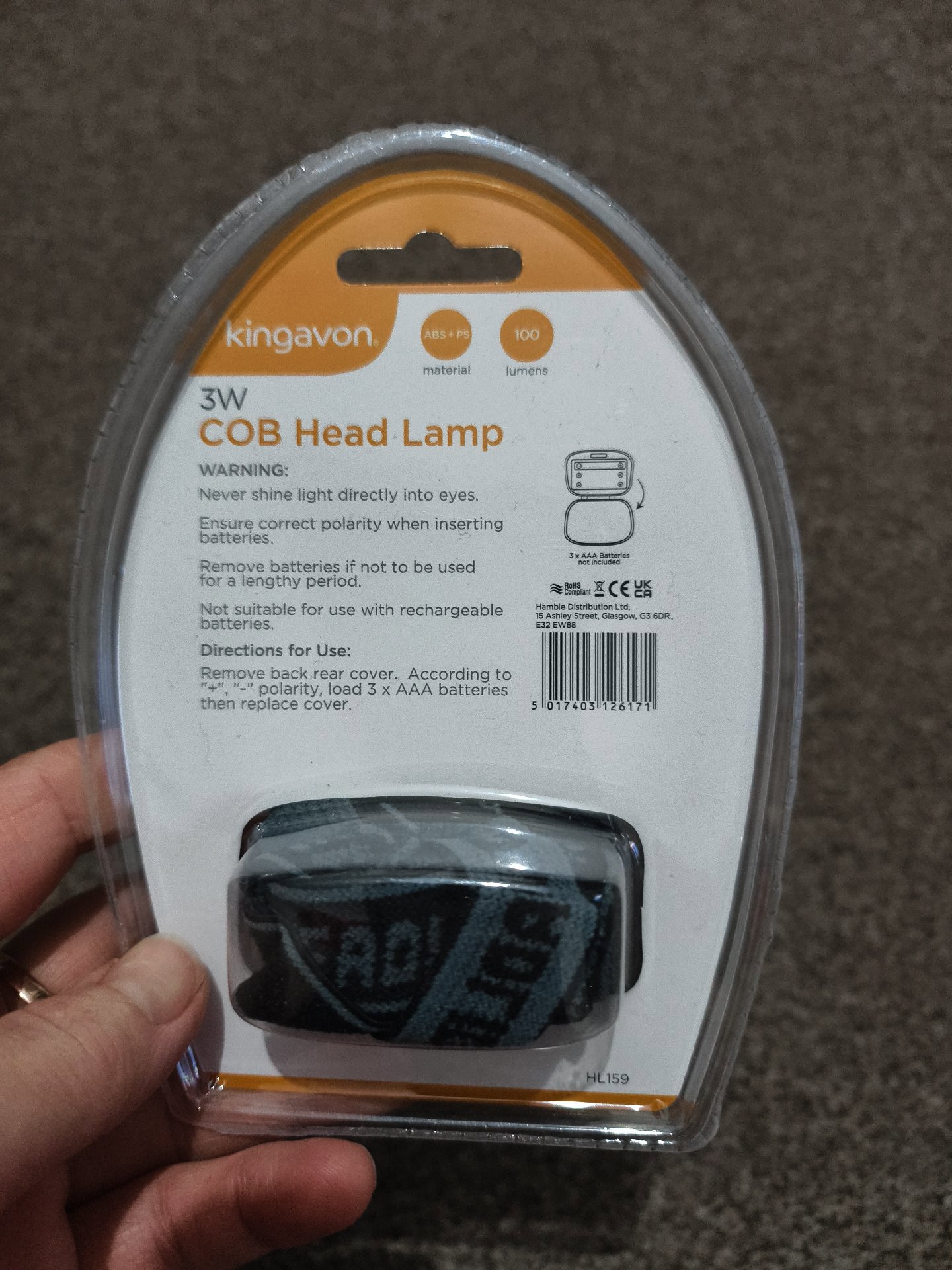 Kingavon 3W COB Head Lamp, Kingavon, One Size, New condition — preloved on SilentSale®