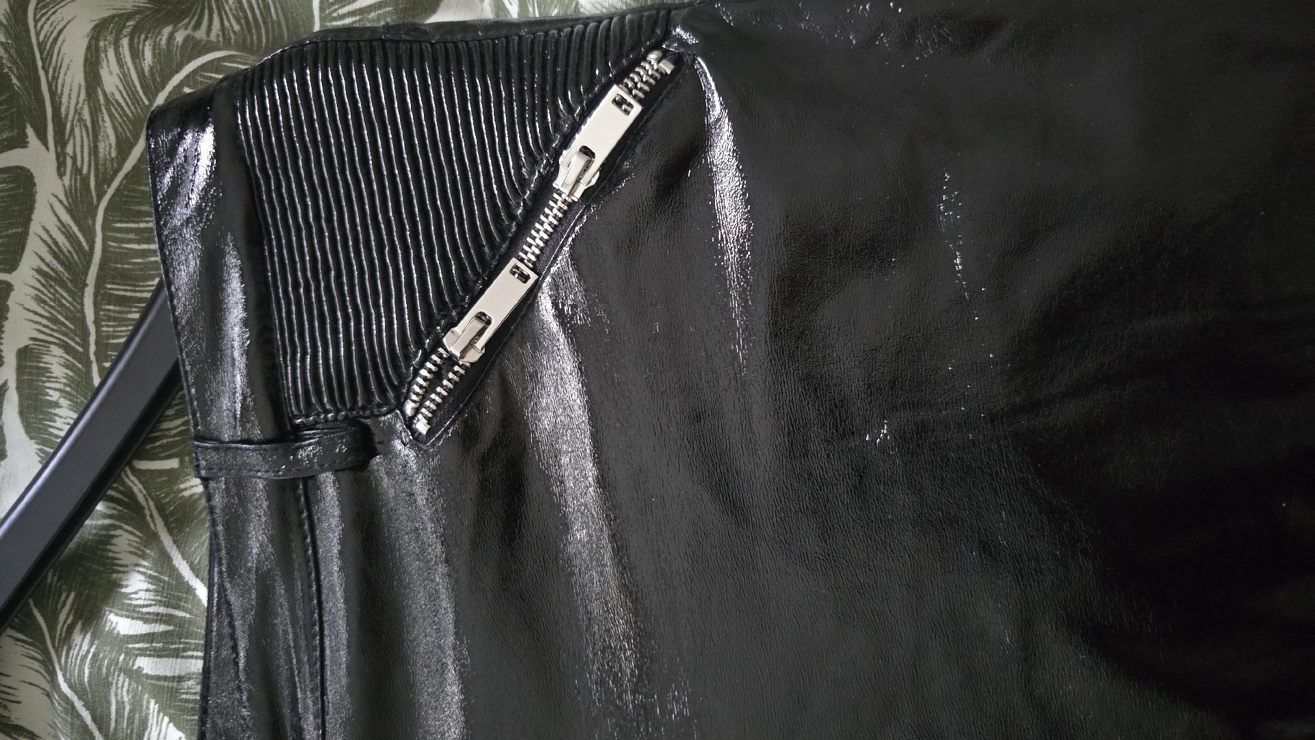 Zara Woman Black Patent Leather Trousers, Zara, 14, Excellent condition — preloved on SilentSale®