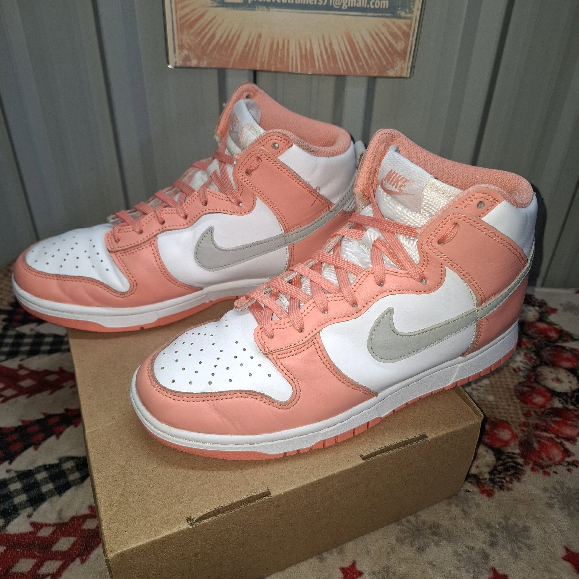 Nike Dunk High Pink White Trainers UK 5.5, Nike, 5.5, Excellent condition — preloved on SilentSale®