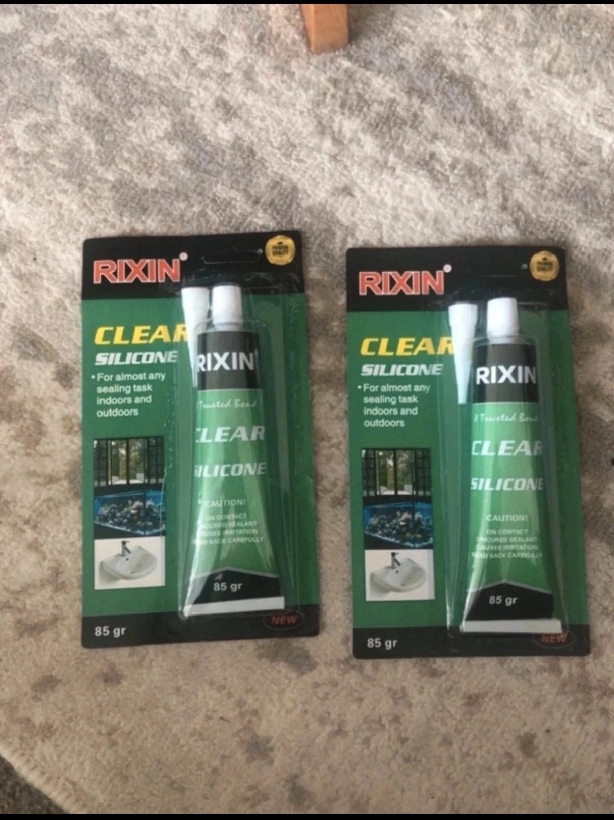 2 pc Rixin Clear Silicone Sealant 85g Tube, Rixin, 85 gr, New condition — preloved on SilentSale®