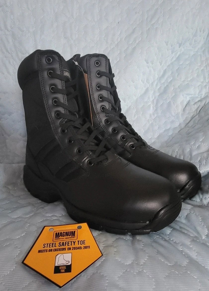 Size 8 Black magnum panther boots safety boots new, Magnum, 8, New condition — preloved on SilentSale®