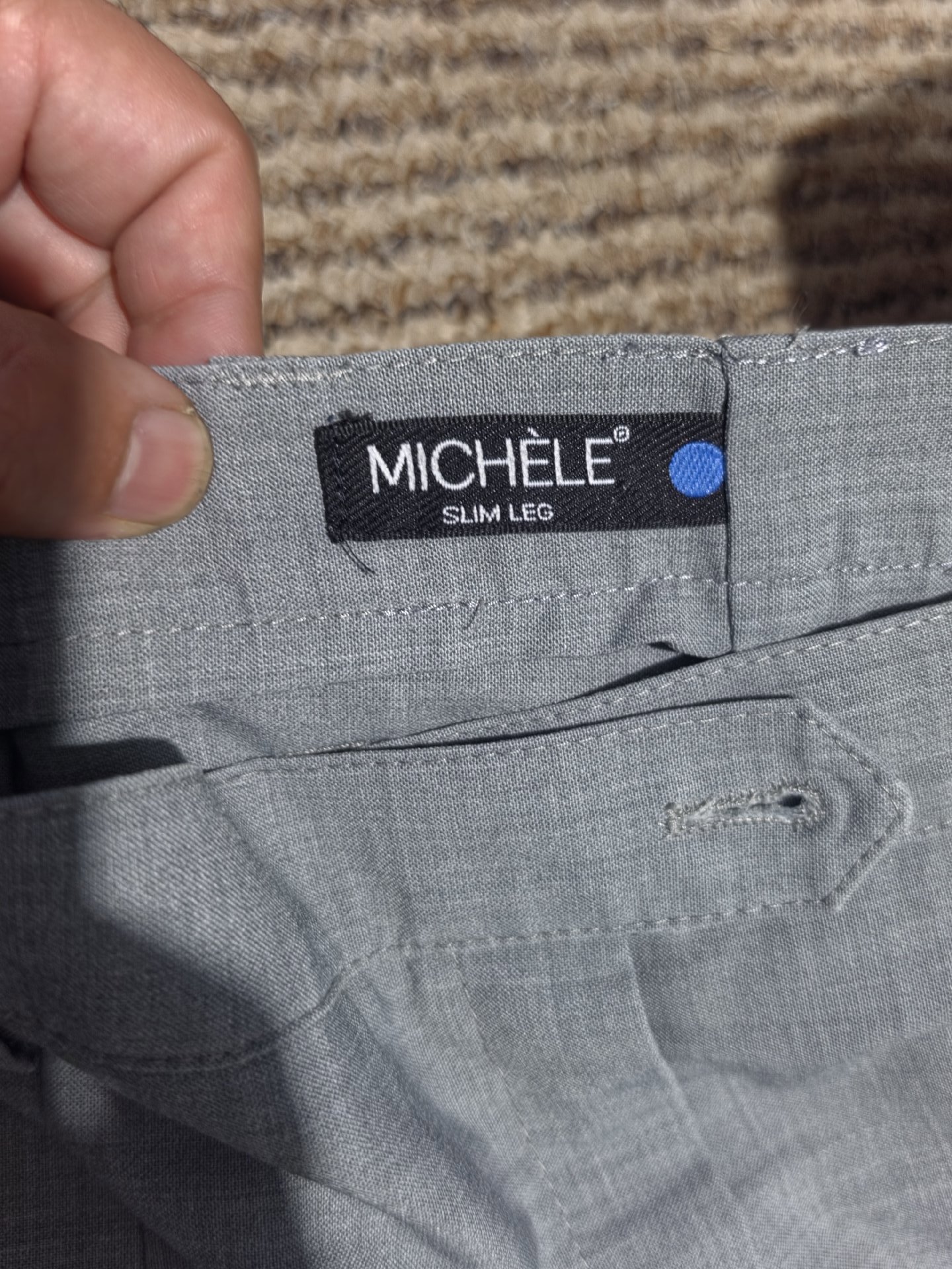 Michele women's grey slim leg classic trousers, MICHELE, 22, Excellent condition — preloved on SilentSale®