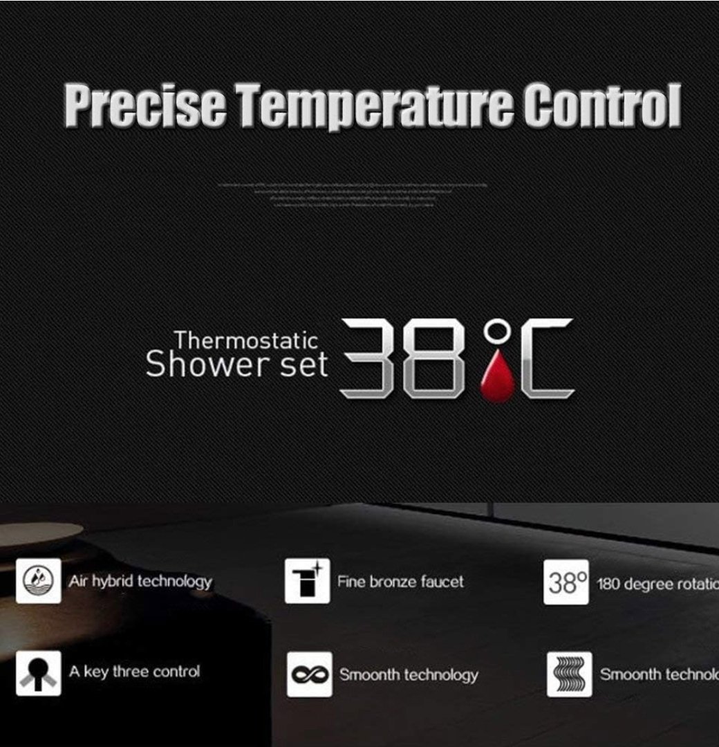 Modern Thermostatic Exposed Bar Control Shower Mixer Valve Tap Chrome Outlet, Unbranded, One Size, New condition — preloved on SilentSale®