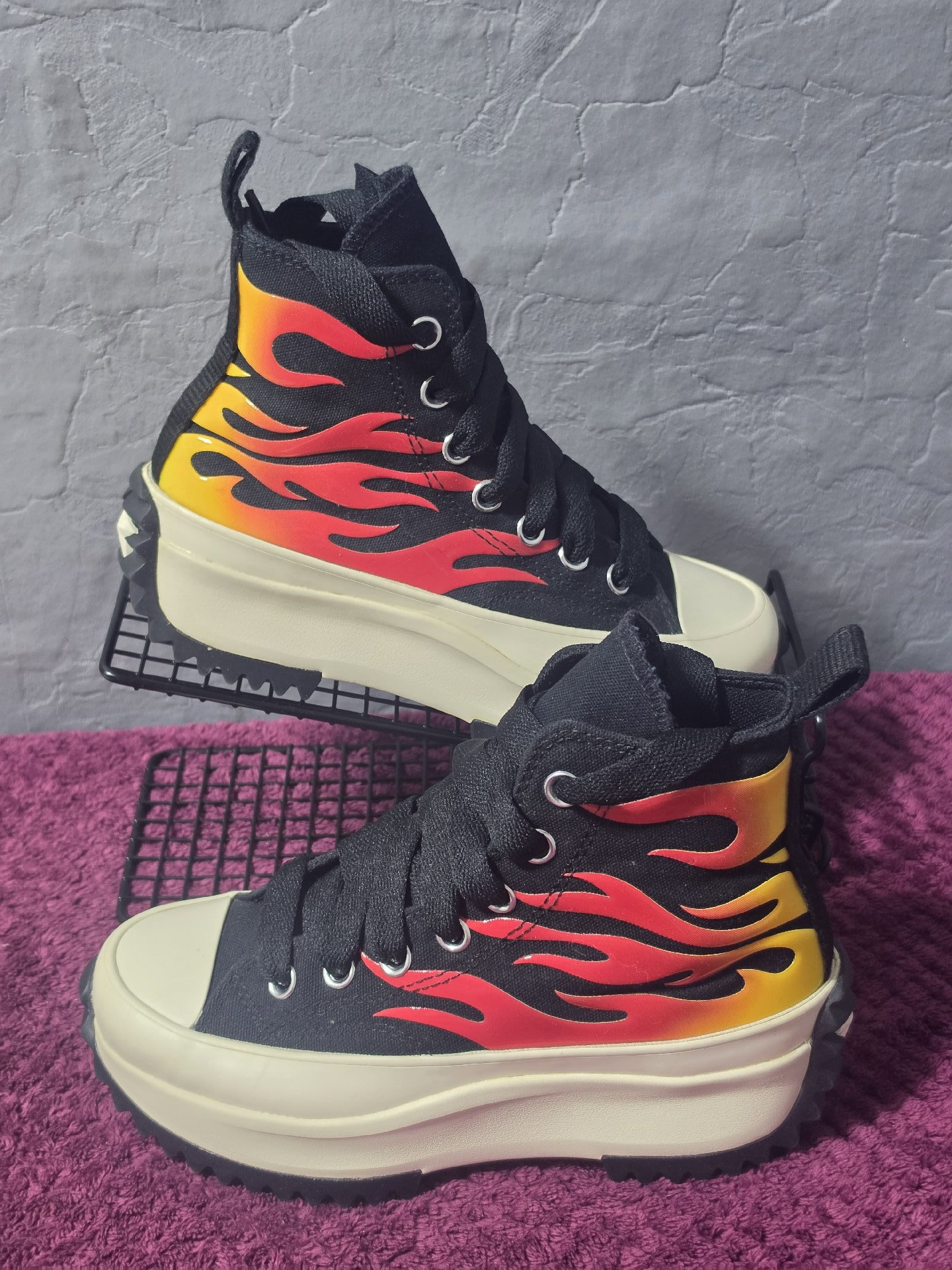Converse Chuck Taylor All Star Platform Flame High Top Trainers, Converse, 3, Excellent condition — preloved on SilentSale®