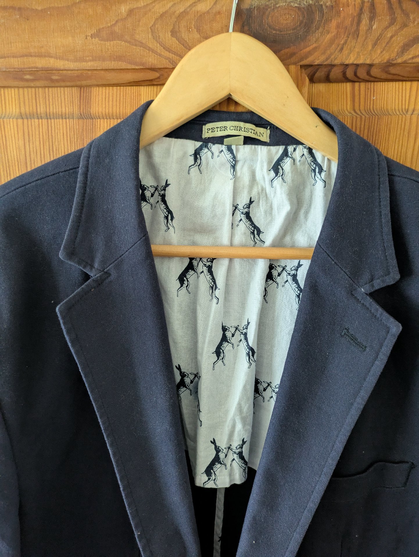 Peter Christian Navy Cotton Blazer Jacket – 50R, Peter Christian, 50R, Excellent condition — preloved on SilentSale®