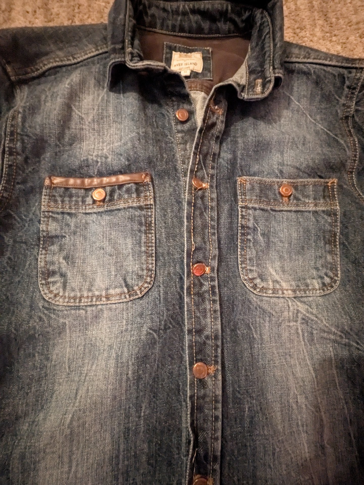 River Island Denim Shirt Jacket, River Island, M, Excellent condition — preloved on SilentSale®