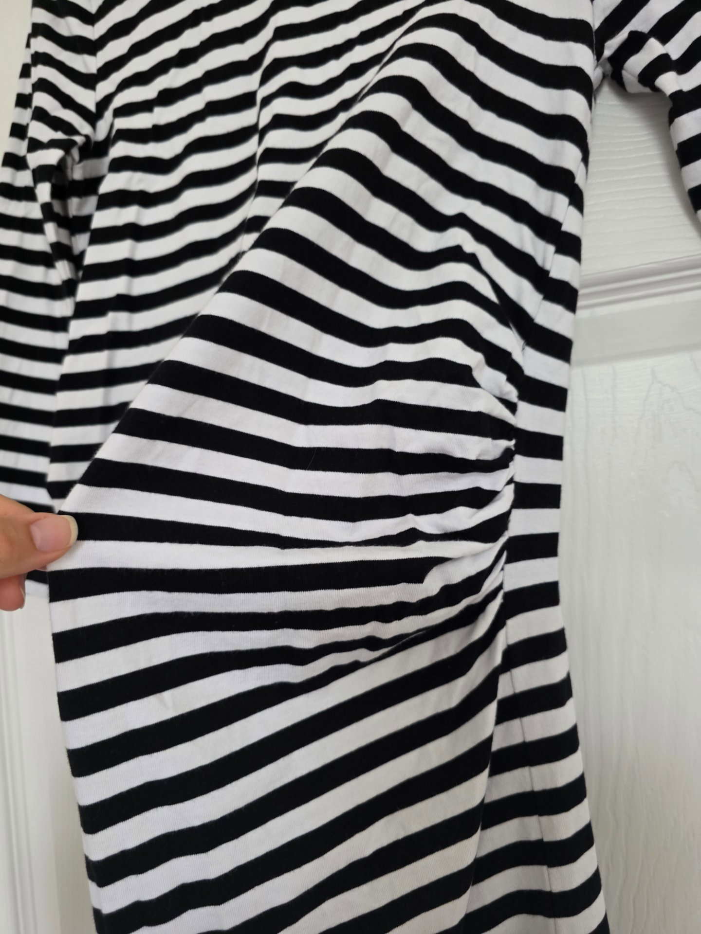 New Look Maternity Black & White Striped Dress, New Look, 8, Excellent condition — preloved on SilentSale®