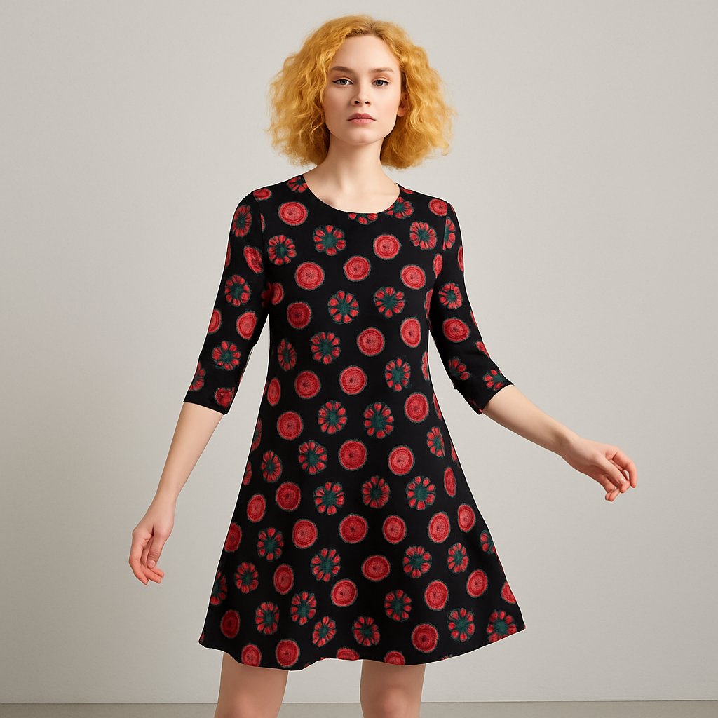 Simply Be Novelty Patterned Swing Dress – Size 14, Simply Be, 14, Excellent condition — preloved on SilentSale®