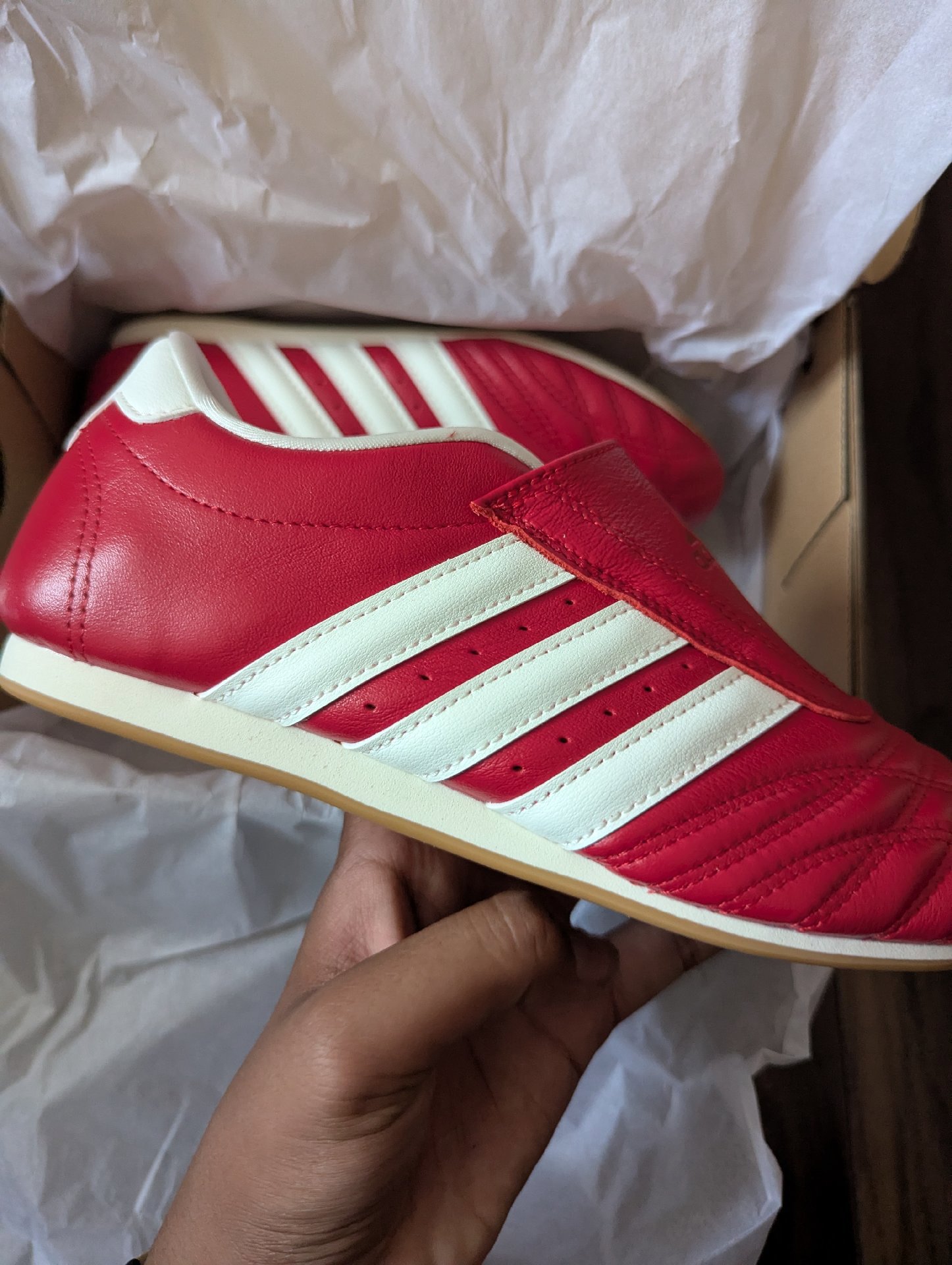 Adidas Red taekwondo Classic Trainers – UK 4.5, Adidas, 4.5, New condition — preloved on SilentSale®