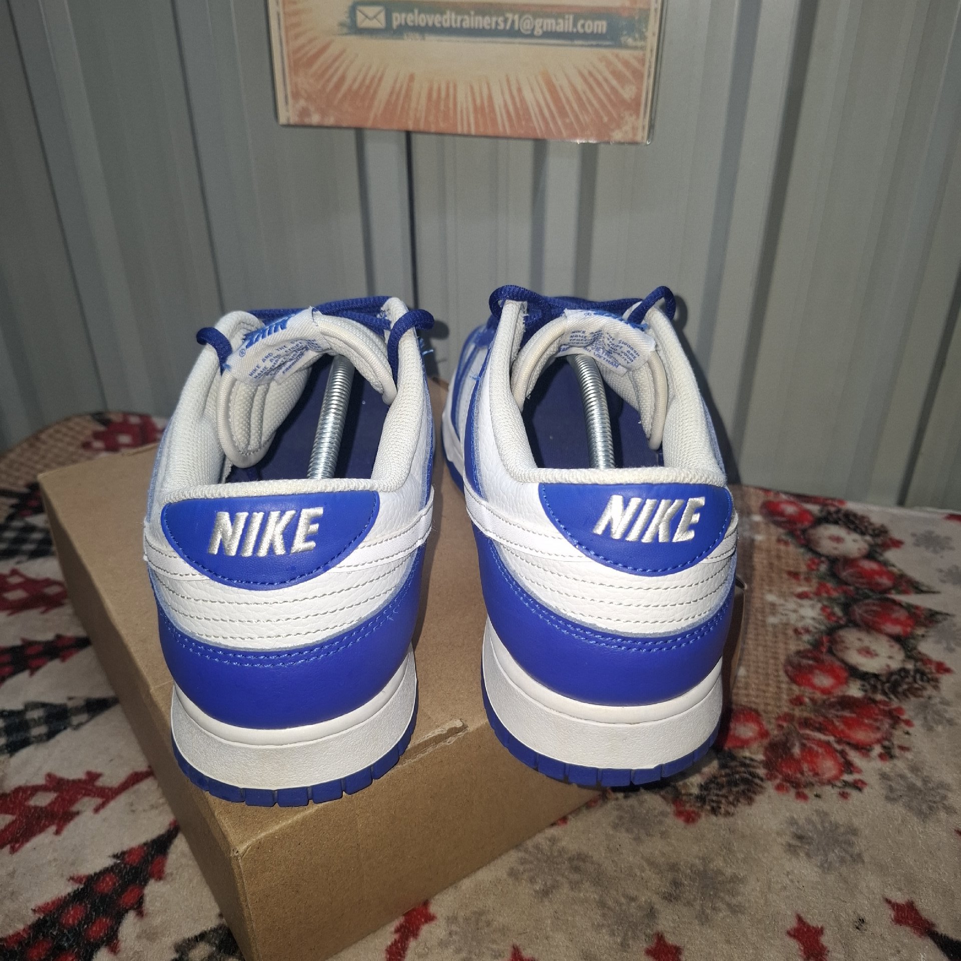 Nike Dunk Low Trainers - Blue/White, UK 11.5, Nike, 11.5, Good condition — preloved on SilentSale®
