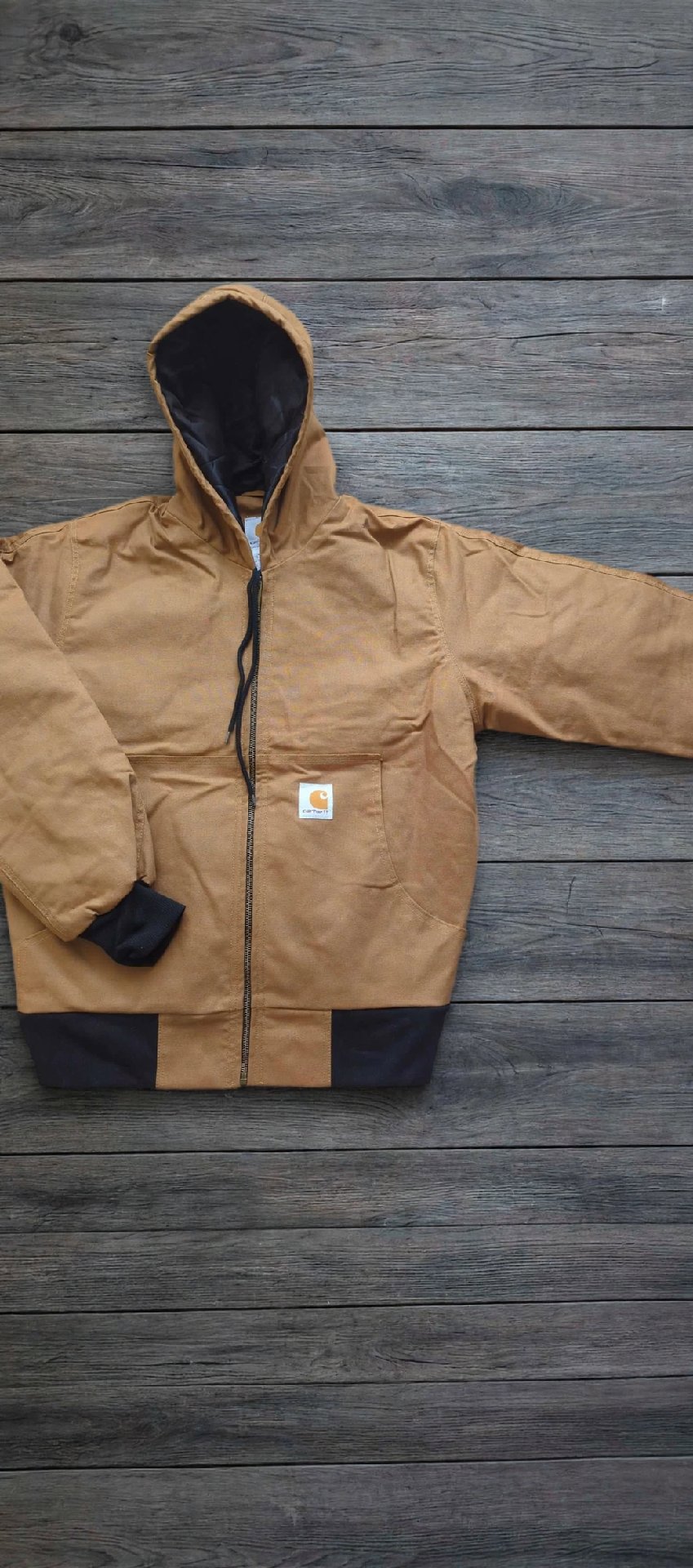 Carhartt Brown Hooded Work Jacket, Carhartt, s, Like New condition — preloved on SilentSale®