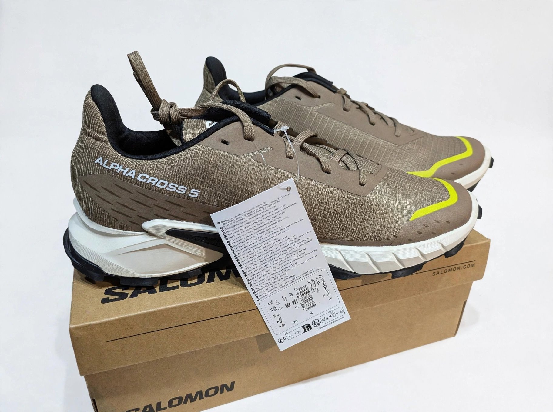 Salomon Alpha Cross 5 Brown Trail Running Shoes, Salomon, 10.5, New condition — preloved on SilentSale®