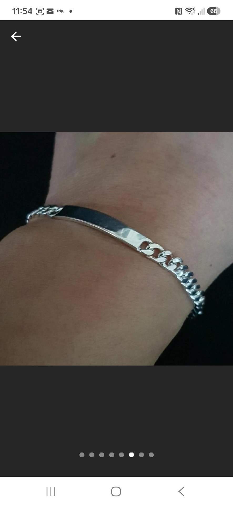 Solid 925 sterling silver ID bracelet with curb chain links , sterling silver, One Size, New condition — preloved on SilentSale®