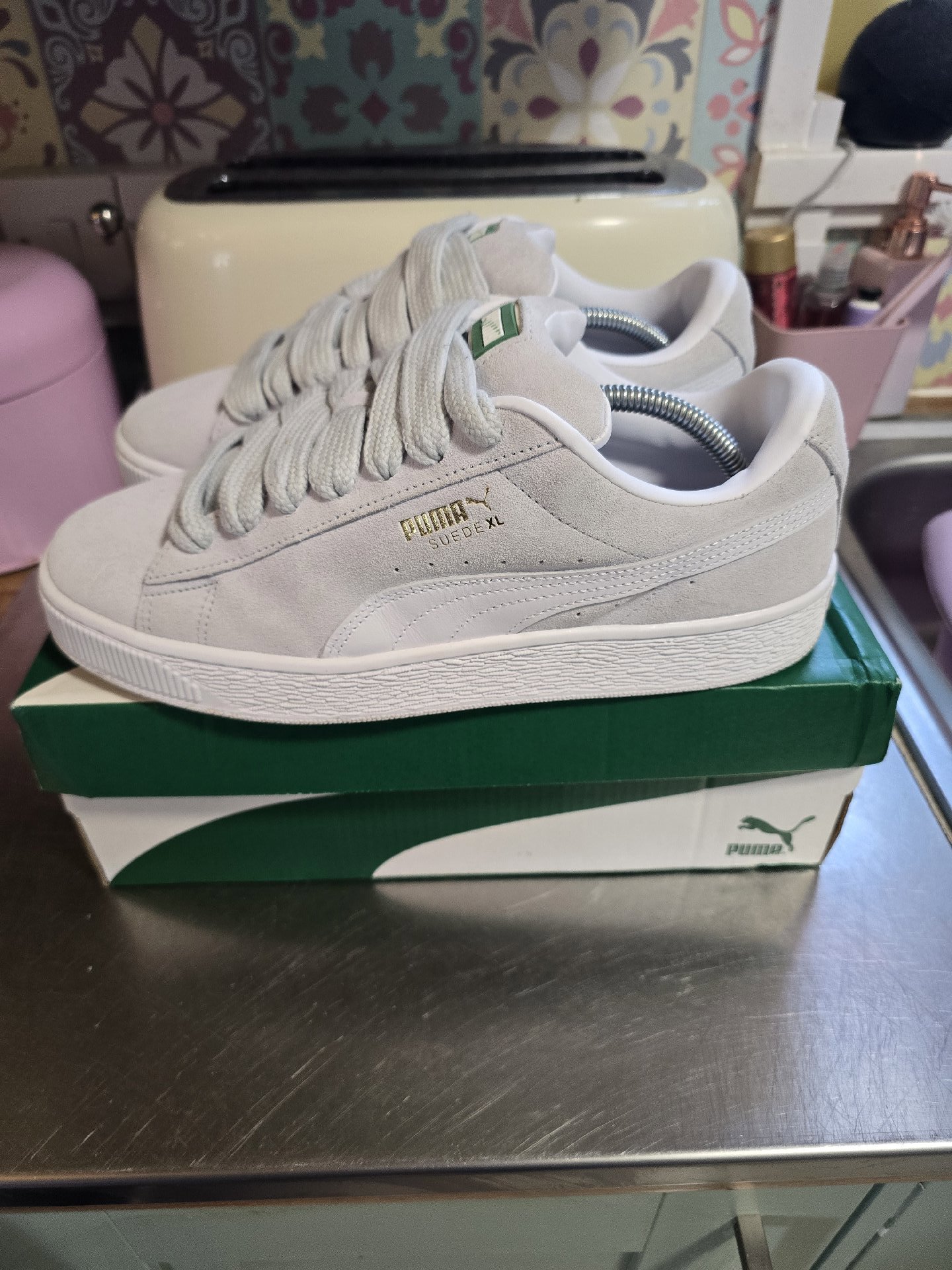 Puma Suede XL Grey Trainers – UK 8, Puma, 8, Excellent condition — preloved on SilentSale®