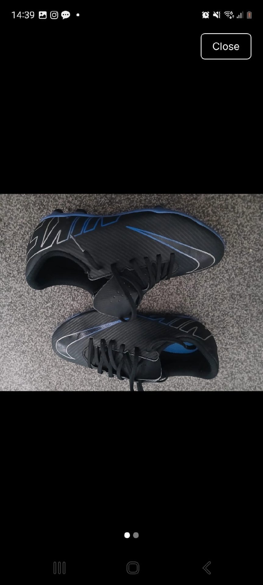 Nike Black Blue Football Boots, Nike, 4, Like New condition — preloved on SilentSale®