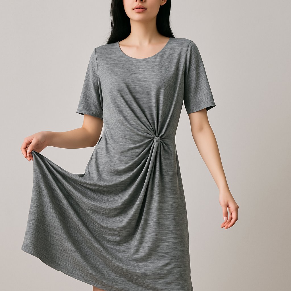 Anthology Grey Knot Detail Midi Dress GL401, Anthology, 4XL, New condition — preloved on SilentSale®