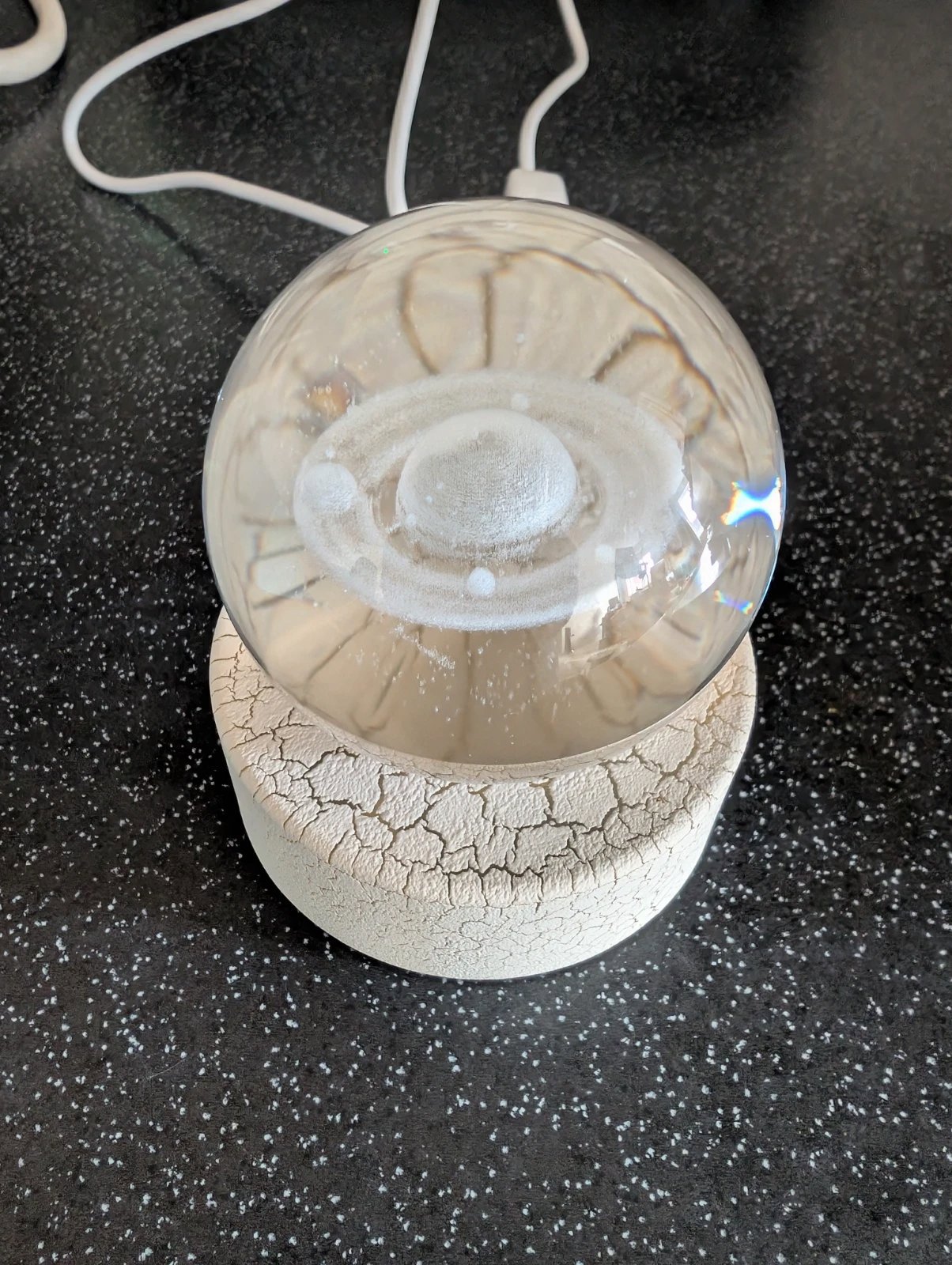 Movdyka crystal 3d saturn 2.36in ball figurine glass space planet art sphere, Atmosphere, Small, New condition — preloved on SilentSale®
