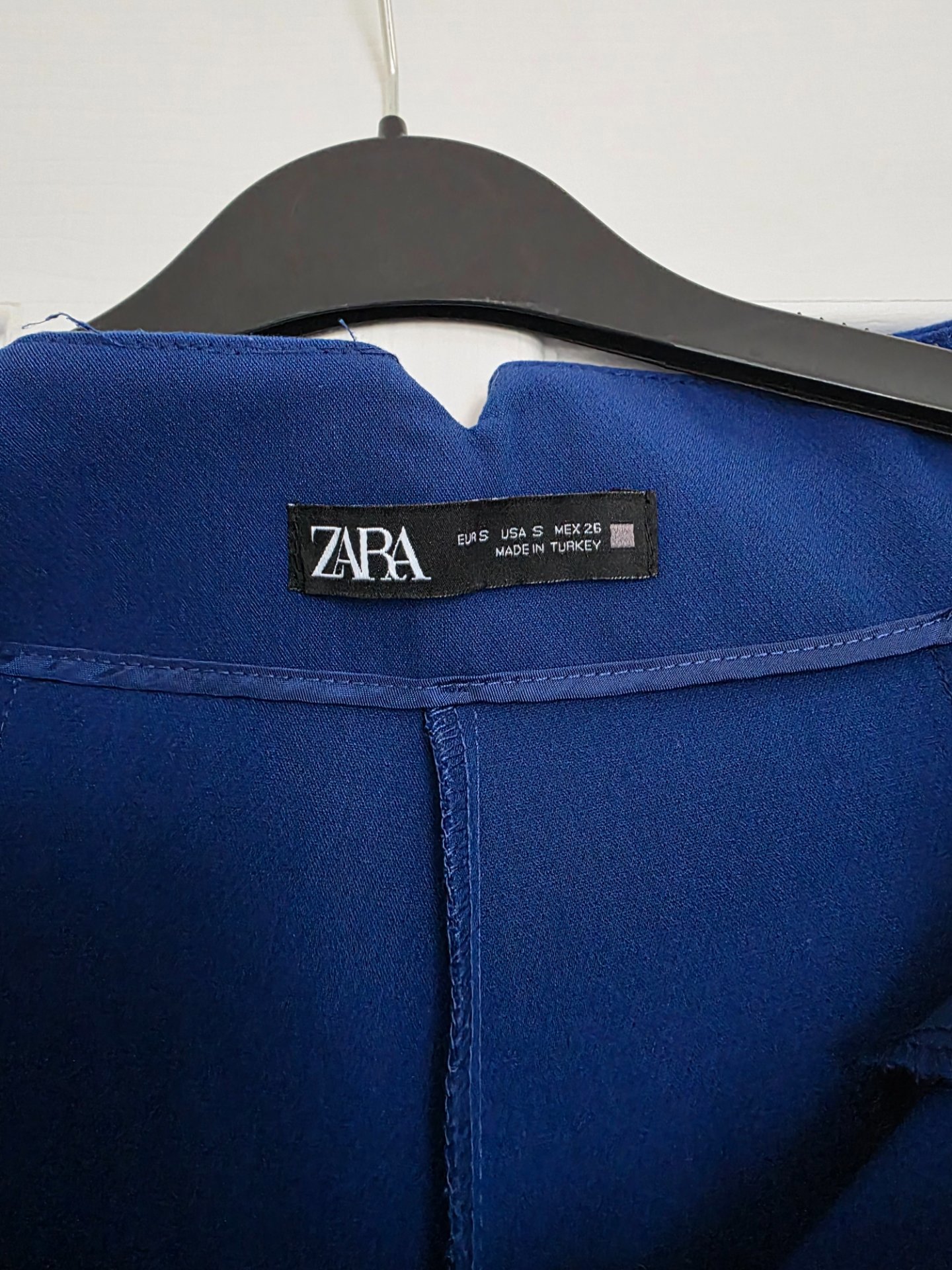 Zara Blue High-Waisted Trousers – Size S, Zara, S, Excellent condition — preloved on SilentSale®