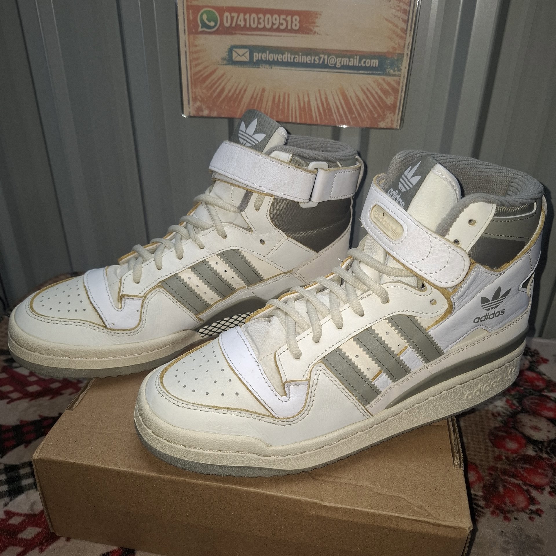 Adidas White High Top Trainers – UK 7, Adidas, 7, Good condition — preloved on SilentSale®