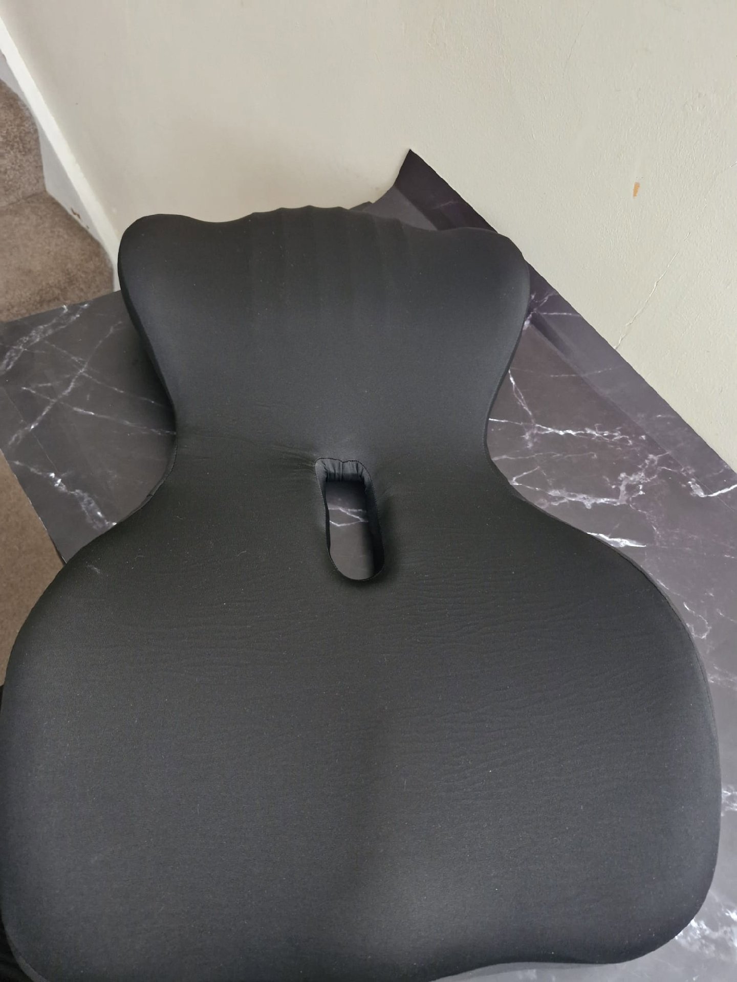 Black Orthopaedic Memory Foam Seat Cushion with Back Support, Unbranded, Large, Excellent condition — preloved on SilentSale®
