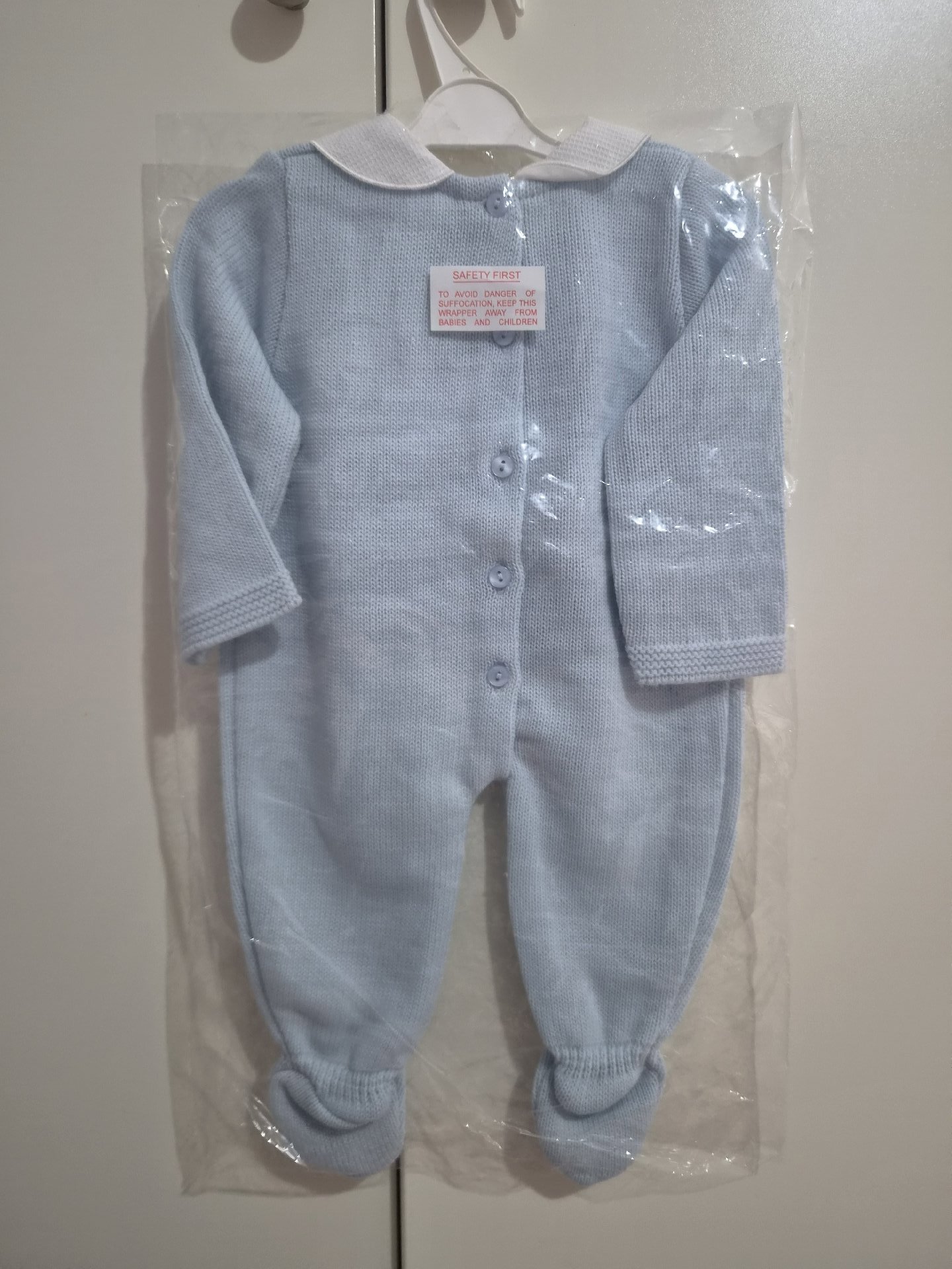 Angel Kids Blue Knitted Baby Sleepsuit 3-6 Months, yu & me, 3-6M, New condition — preloved on SilentSale®