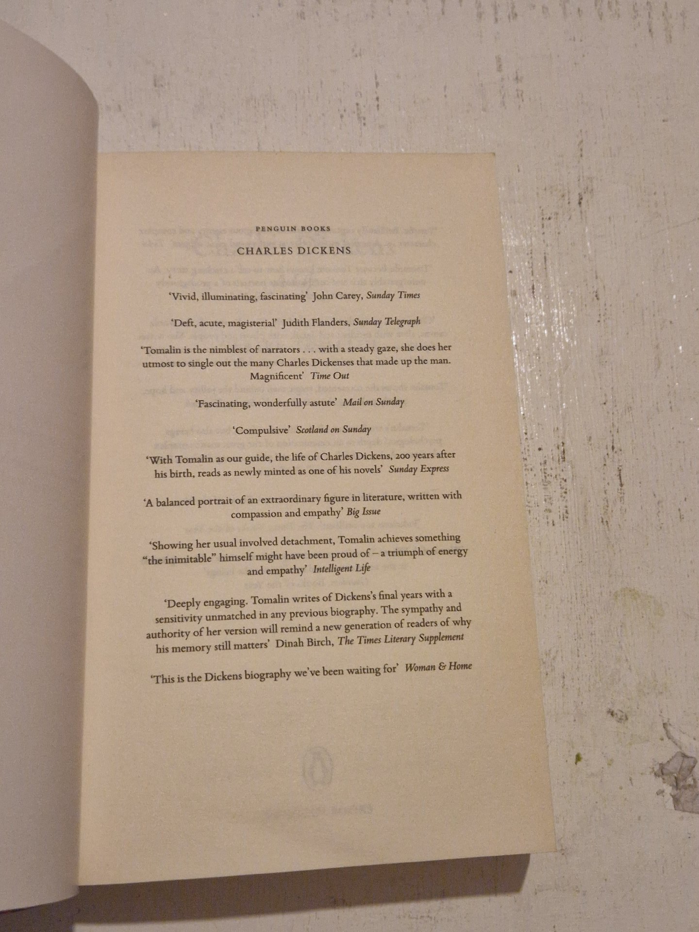 Charles Dickens A Life by Claire Tomalin Paperback Biography, Penguin Books, Paperback, Good condition — preloved on SilentSale®