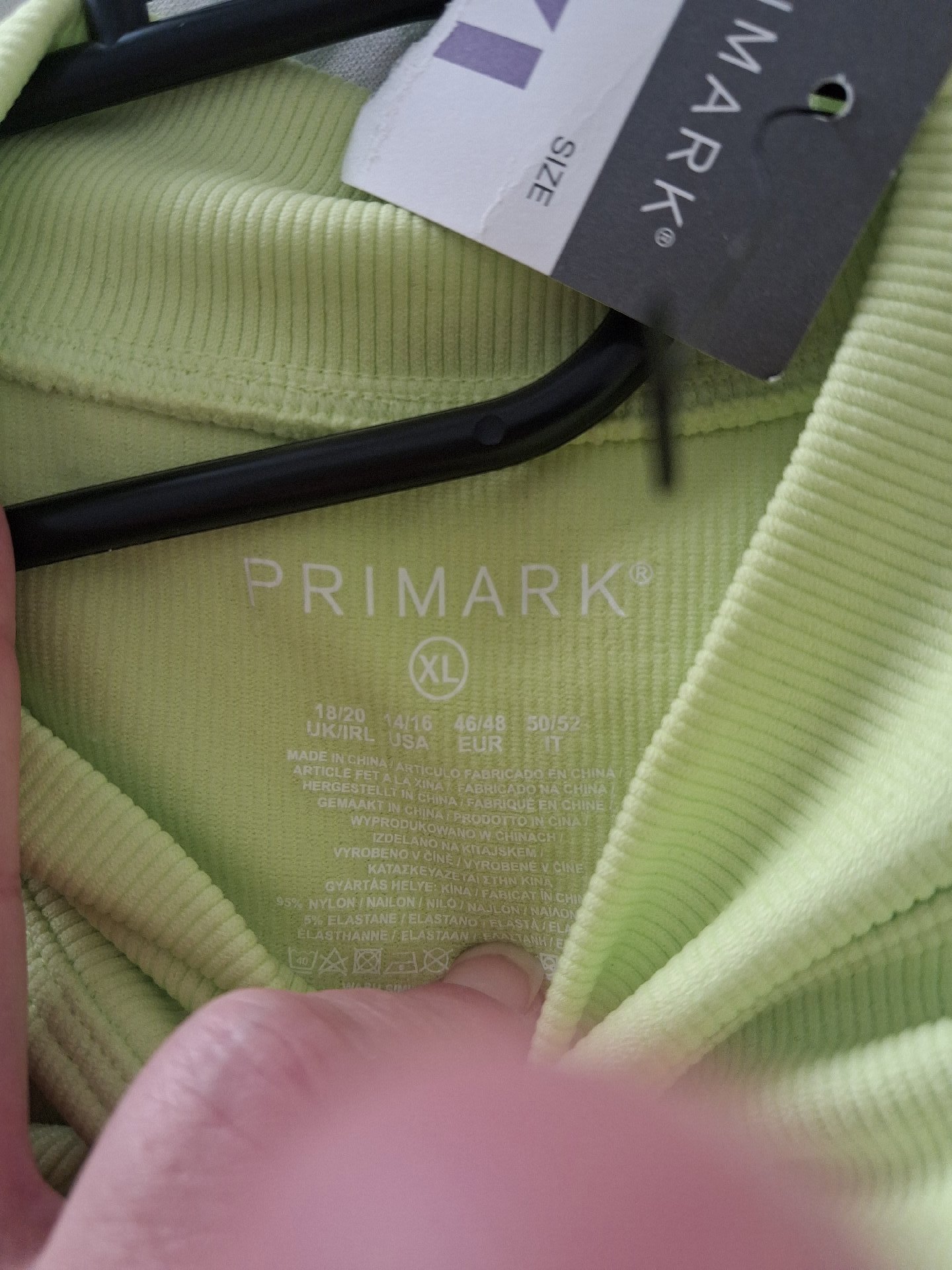 Primark Sleeveless Ribbed Top Yellow Green – Size 18, Primark, 18, New condition — preloved on SilentSale®