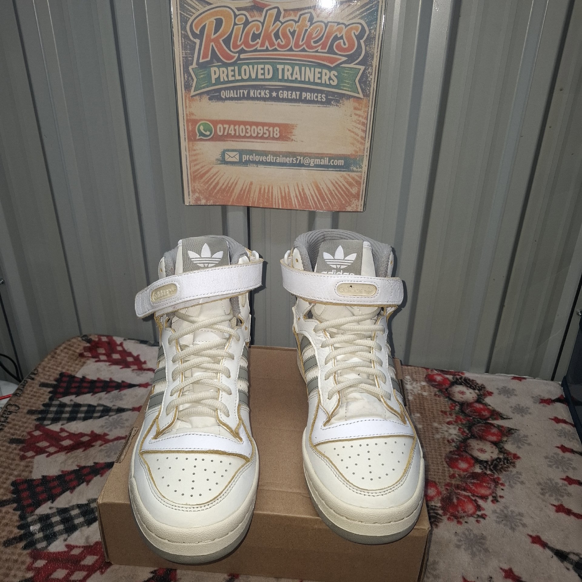 Adidas White High Top Trainers – UK 7, Adidas, 7, Good condition — preloved on SilentSale®