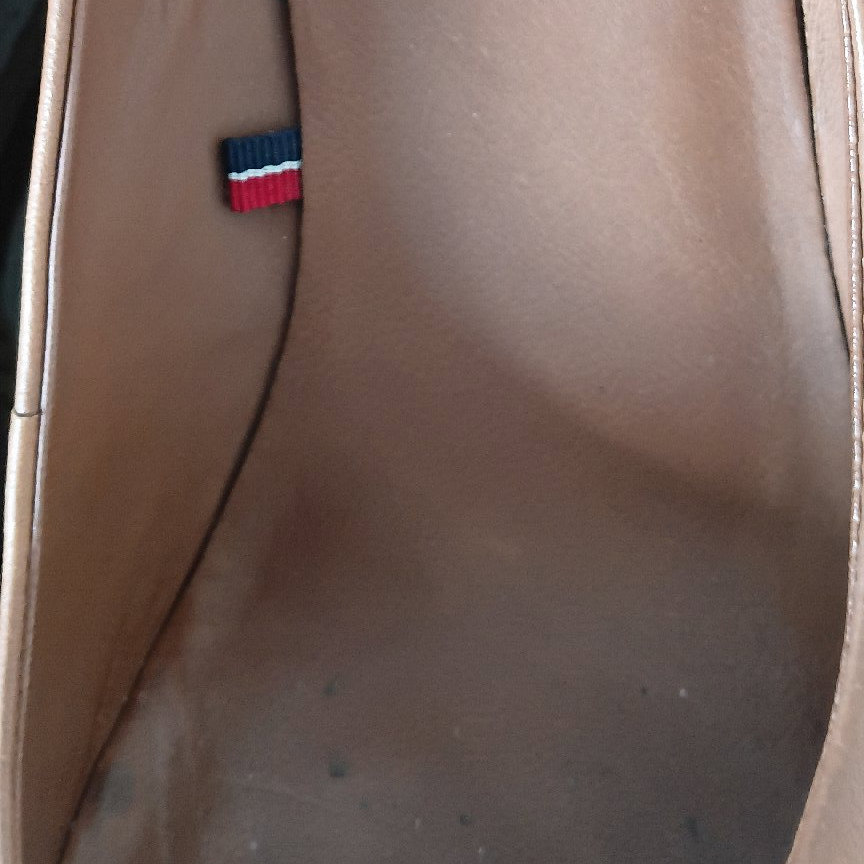 Tommy Hilfiger Tan Leather Wedge Heels, Tommy Hilfiger, 6.5, Excellent condition — preloved on SilentSale®