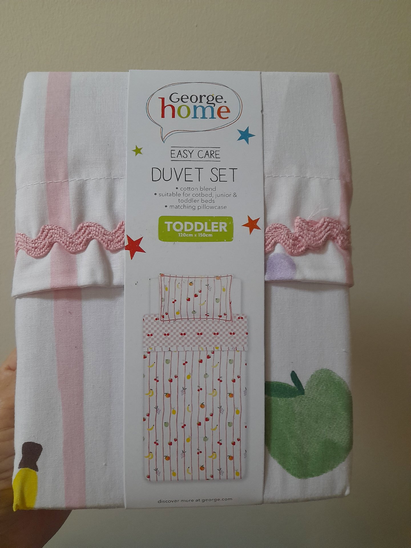 George Home Toddler Duvet Set with Fruit Pattern, George Home, Extra Small, New condition — preloved on SilentSale®
