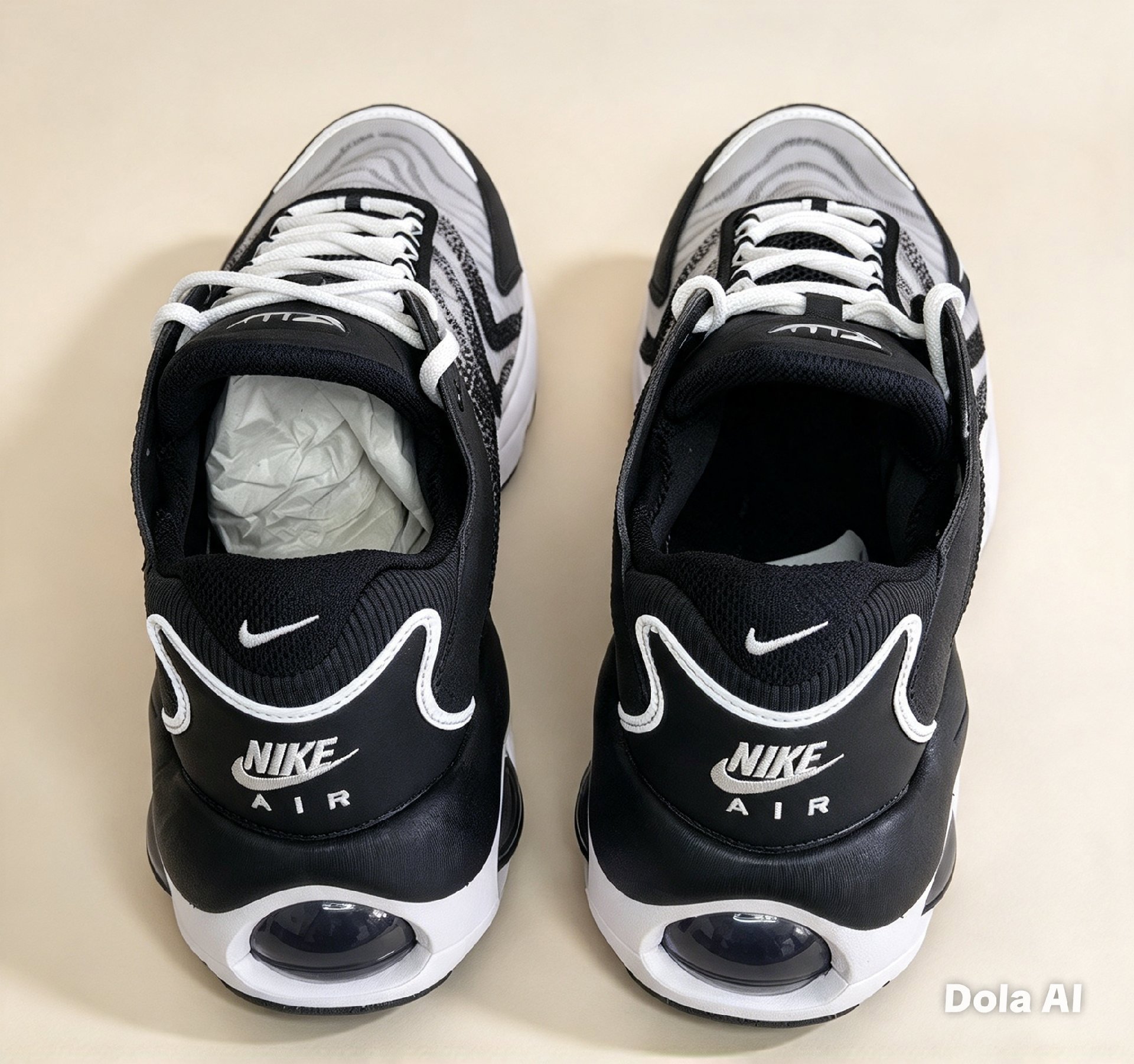 Nike Air Max Plus TN Black White Trainers, Nike, 11, New condition — preloved on SilentSale®