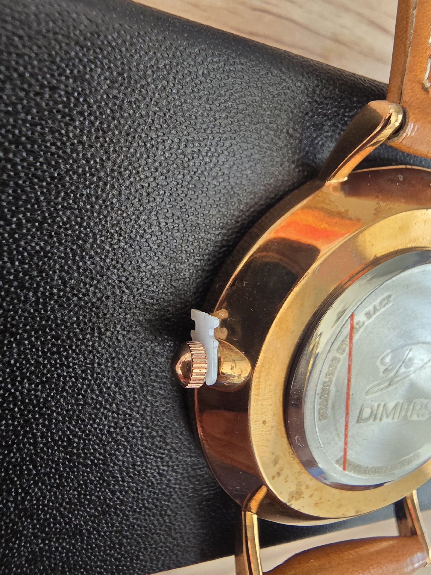Dimers Men's Quartz Watch with Brown Leather Strap, Dimers, One Size, Excellent condition — preloved on SilentSale®