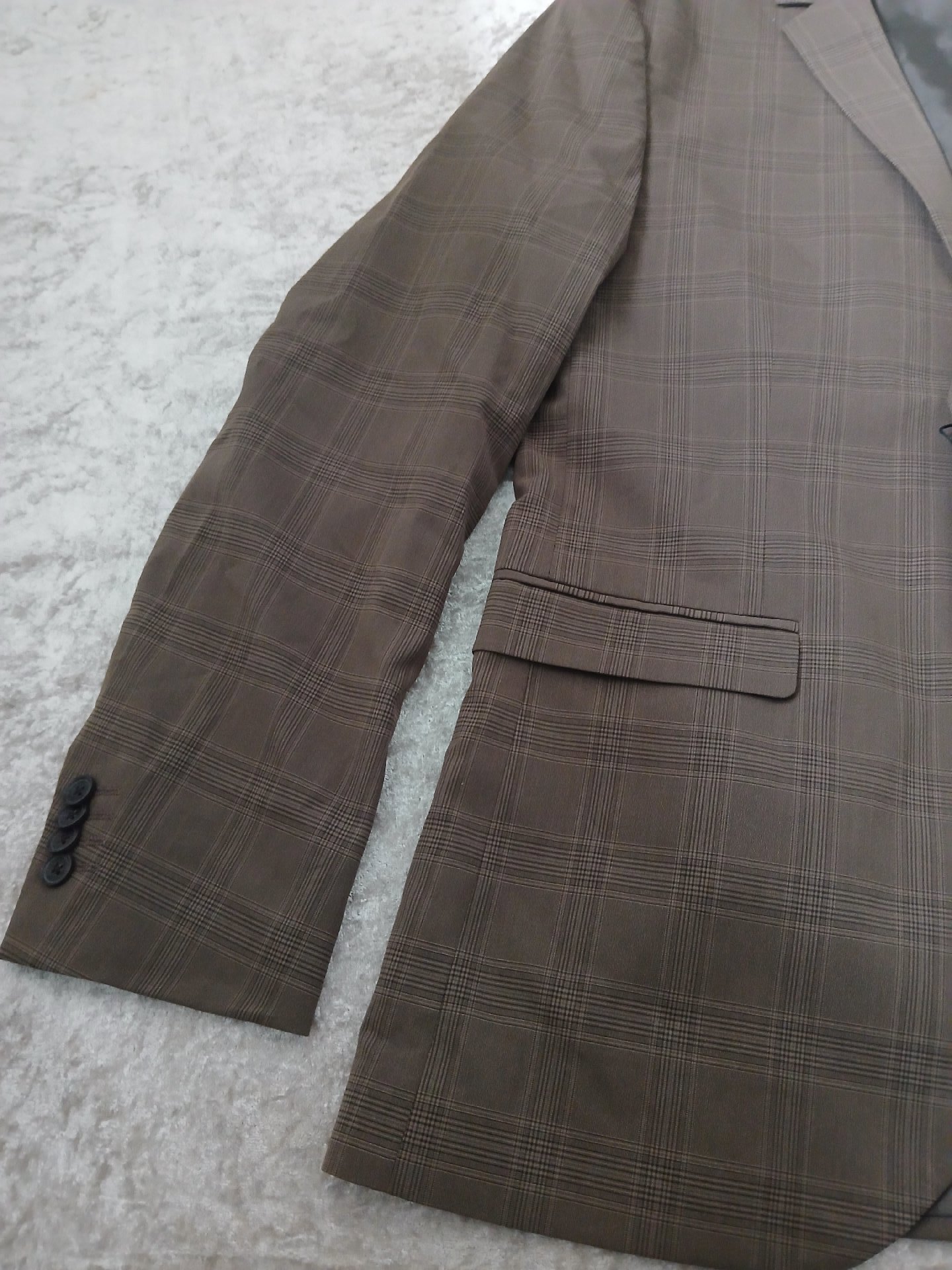 Jack & Jones Brown Check Blazer UK 42R Super Slim (Fits like M‑Large), Jack & Jones, 42R, New condition — preloved on SilentSale®