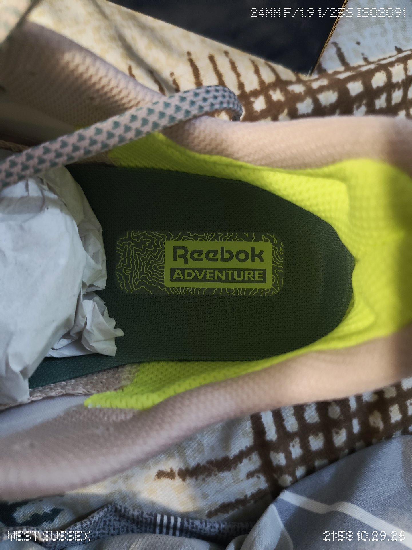 Reebok Adventure Pink and Green Trainers, Reebok, 6.5, New condition — preloved on SilentSale®