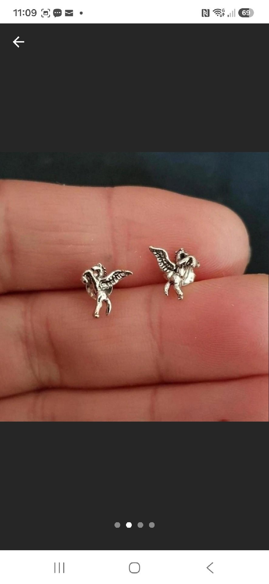 925 Sterling Silver pegasus Stud Earrings, Pegasus, One Size, Excellent condition — preloved on SilentSale®