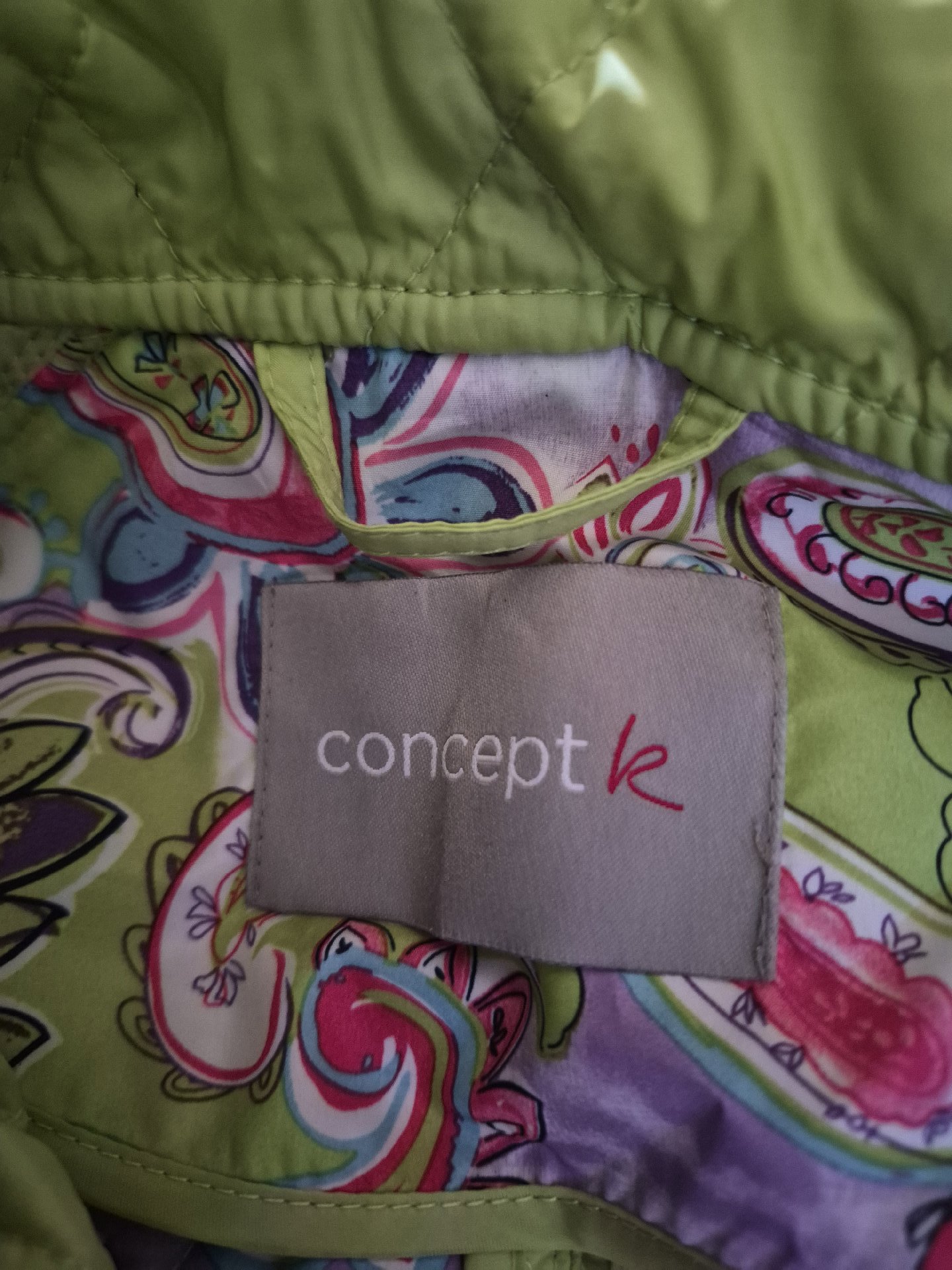 Concept K Green Quilted Coat Jacket – Size 42, concept k, 42, Excellent condition — preloved on SilentSale®