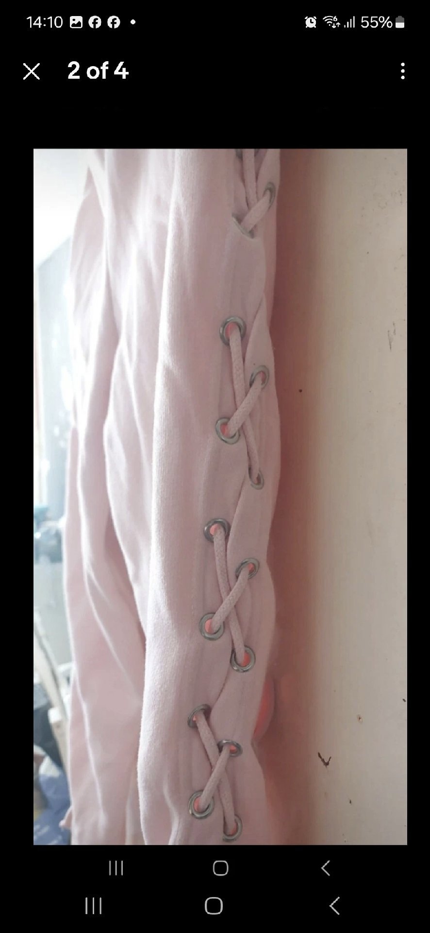 PrettyLittleThing Pink Lace-Up Side Joggers – UK 12, PrettyLittleThing, 12, Excellent condition — preloved on SilentSale®