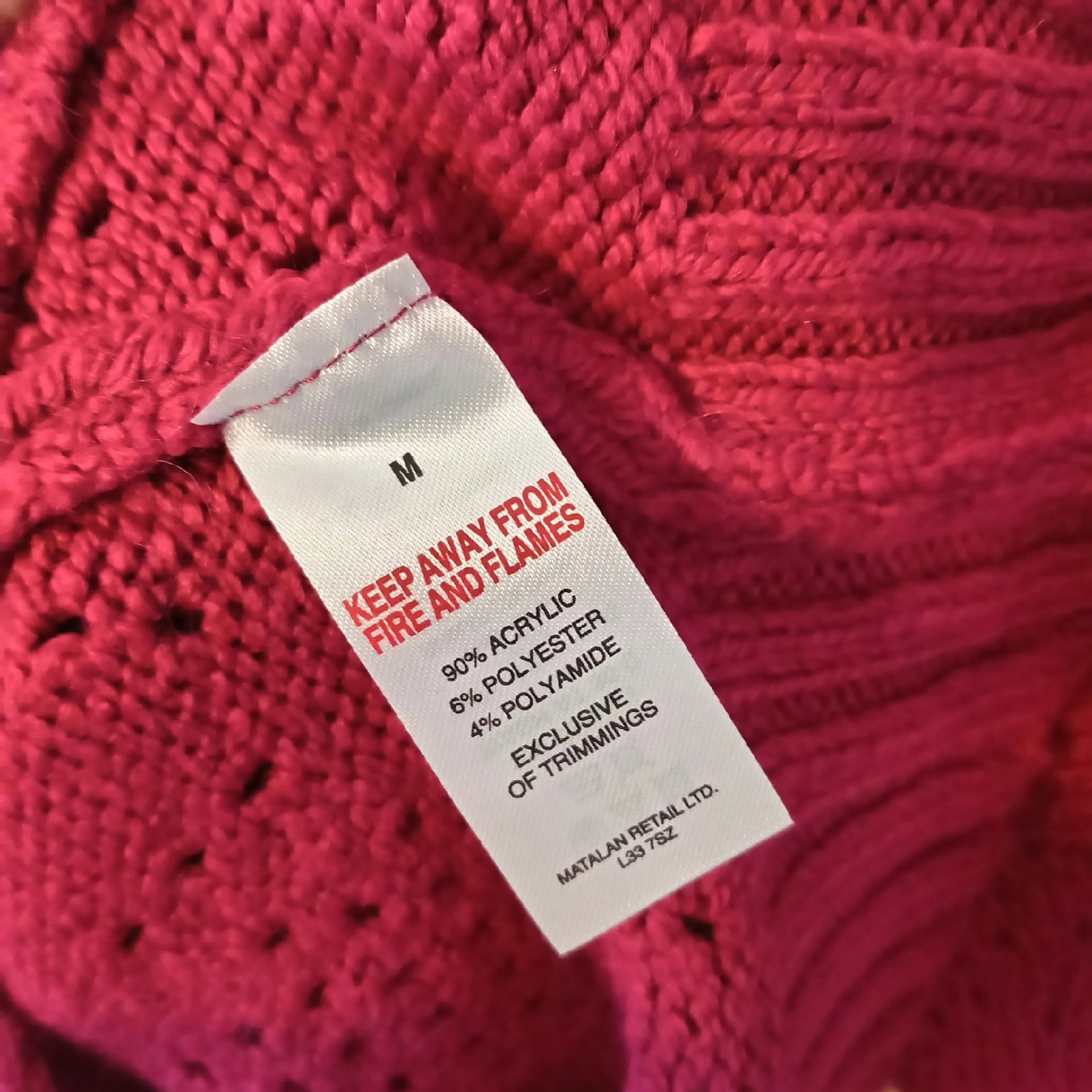 Papaya Pink Chunky Knit Turtleneck Jumper – Size 25, papaya, 25, New condition — preloved on SilentSale®