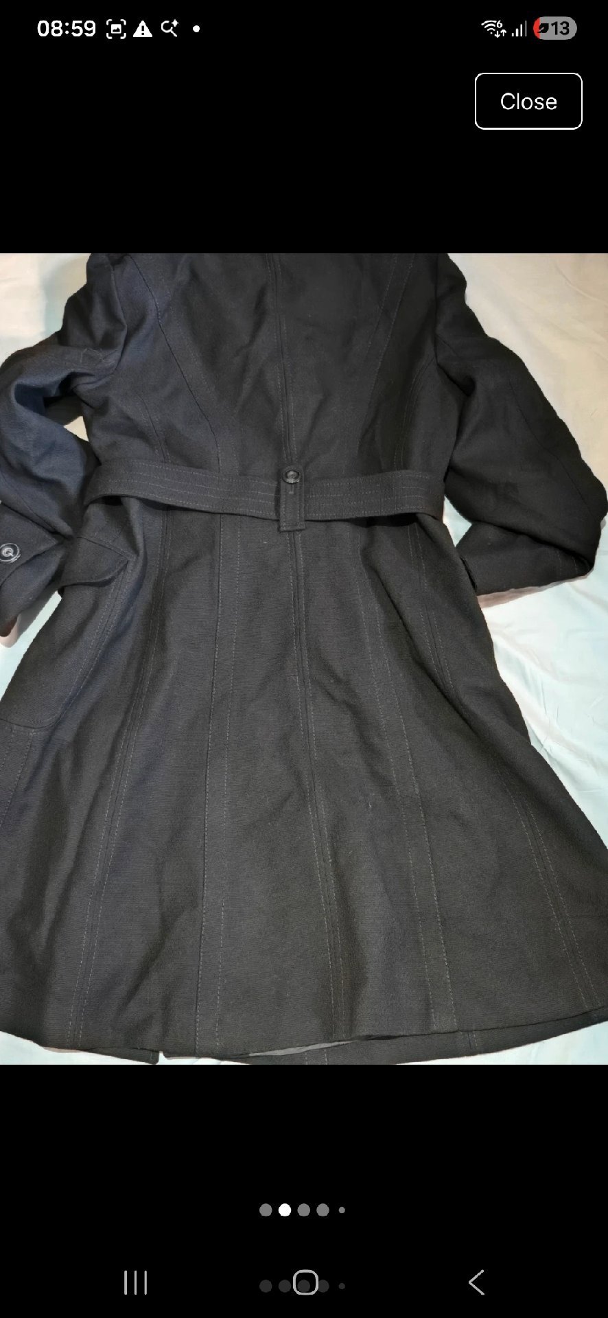 Karen Millen Black Wool Blend Belted Coat – UK 12, Karen Millen, 12, New condition — preloved on SilentSale®