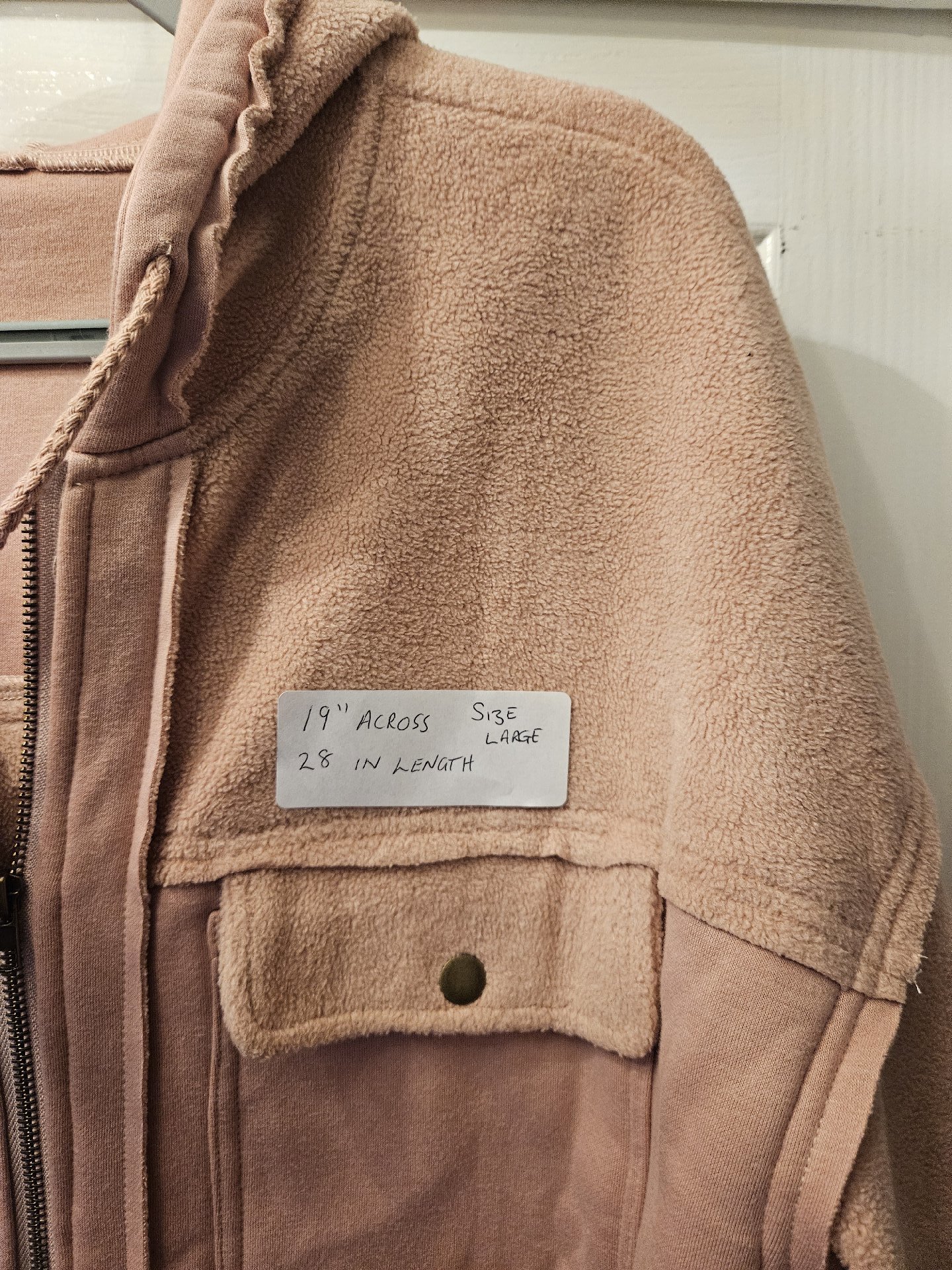 Unbranded Pink Fleece Zip Hoodie Jacket – Size 18 Adult, Unbranded, L, New condition — preloved on SilentSale®