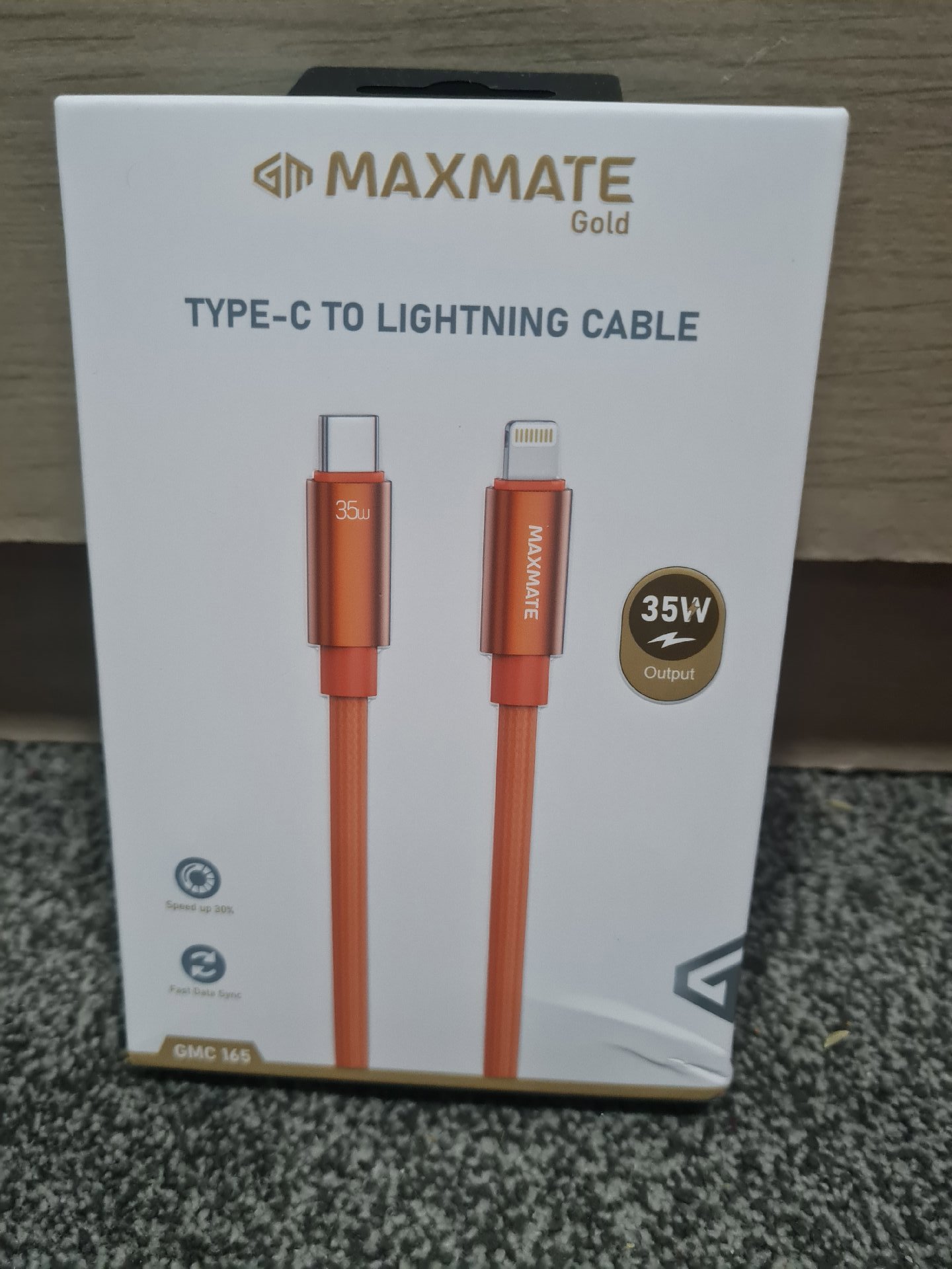 Charging cable Type-C to lightning, Maxmate, 1m, New condition — preloved on SilentSale®