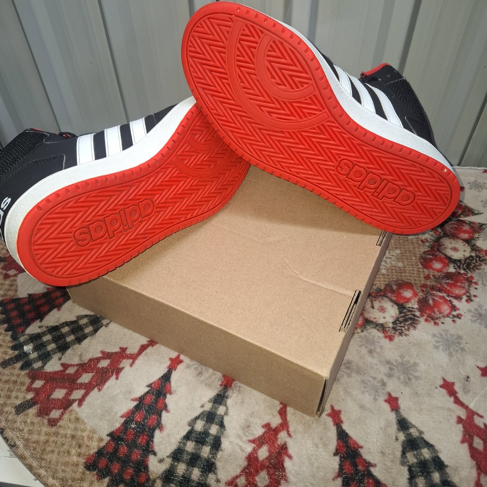 Adidas Black White Red Trainers UK 6.5, Adidas, 6.5, Excellent condition — preloved on SilentSale®