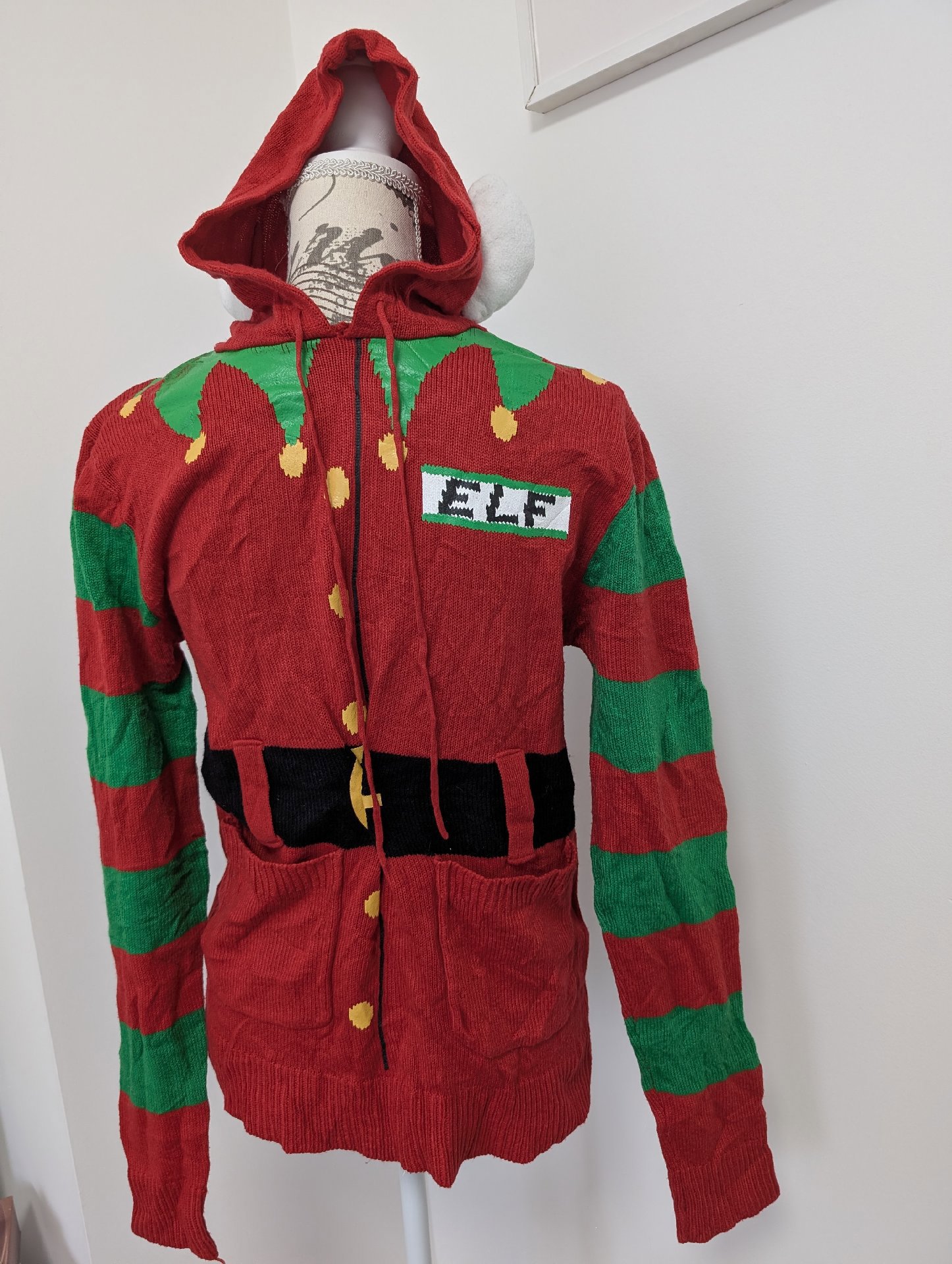 Christmas Elf Hooded Sweater Jumper Medium, e.l.f., M, Excellent condition — preloved on SilentSale®