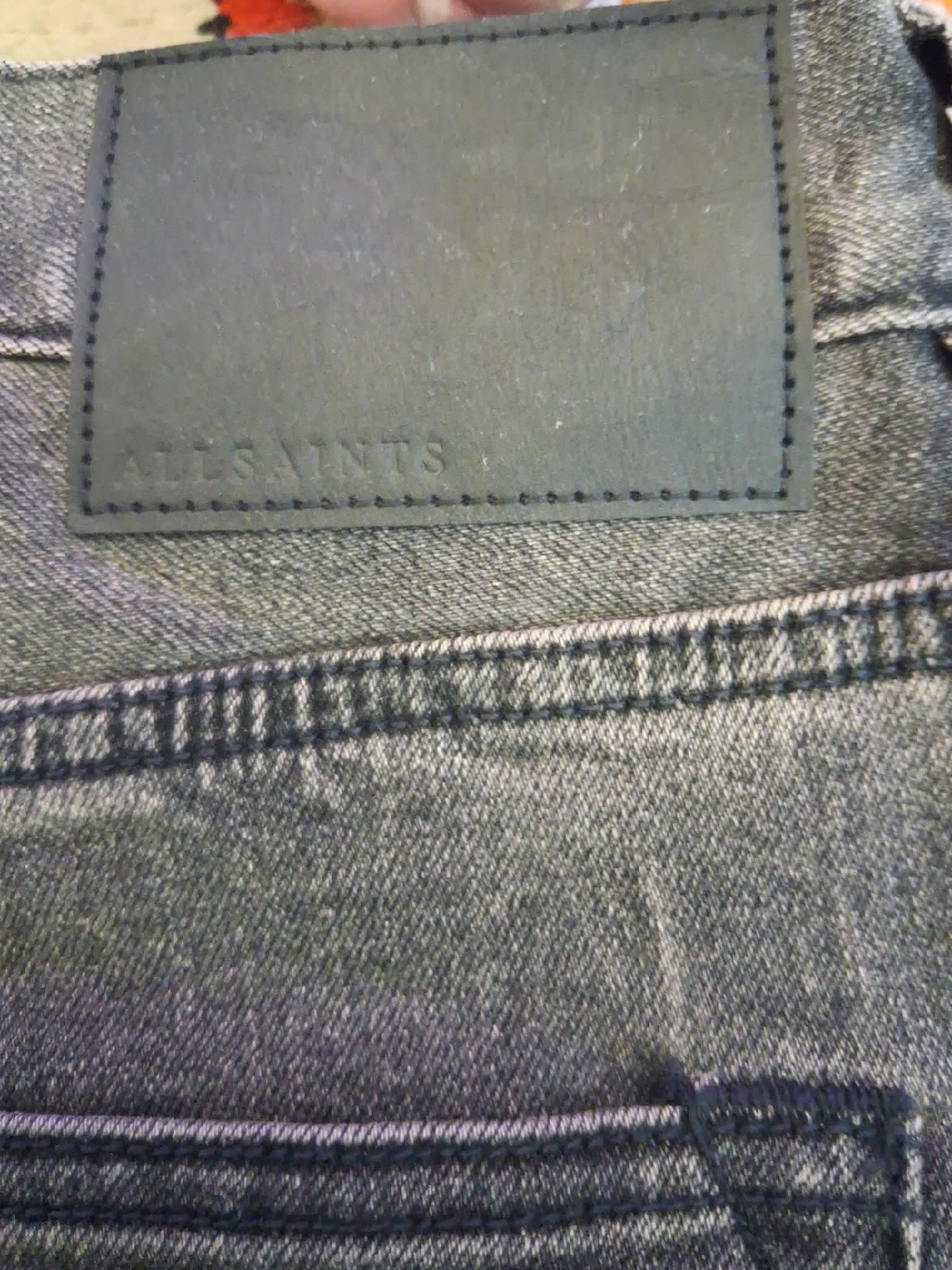 AllSaints Switch Washed Black Denim Shorts – W36, AllSaints, 36", New condition — preloved on SilentSale®