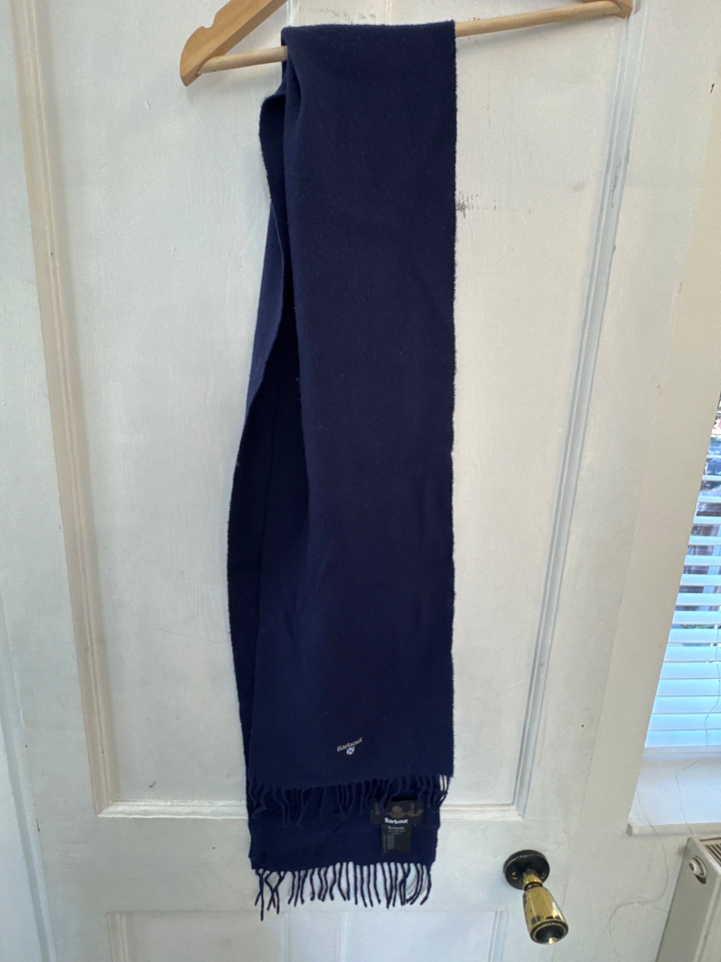 Barbour Navy Wool Scarf, Barbour, One Size, Excellent condition — preloved on SilentSale®