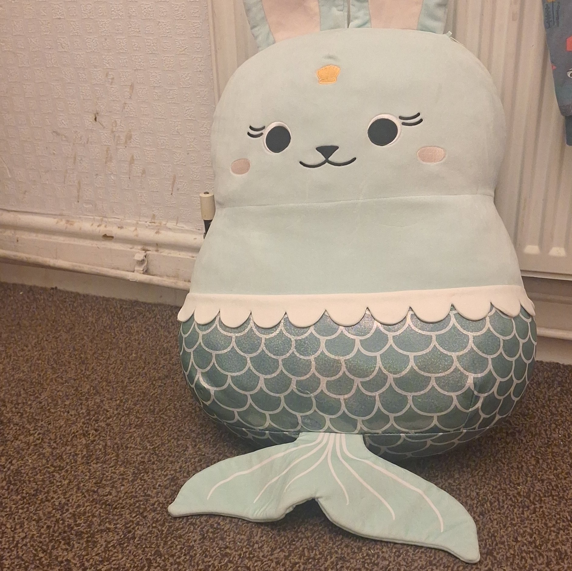 Squishmallows Bunny Mermaid Plush Cushion, Squishmallows, 5 years, Like New condition — preloved on SilentSale®